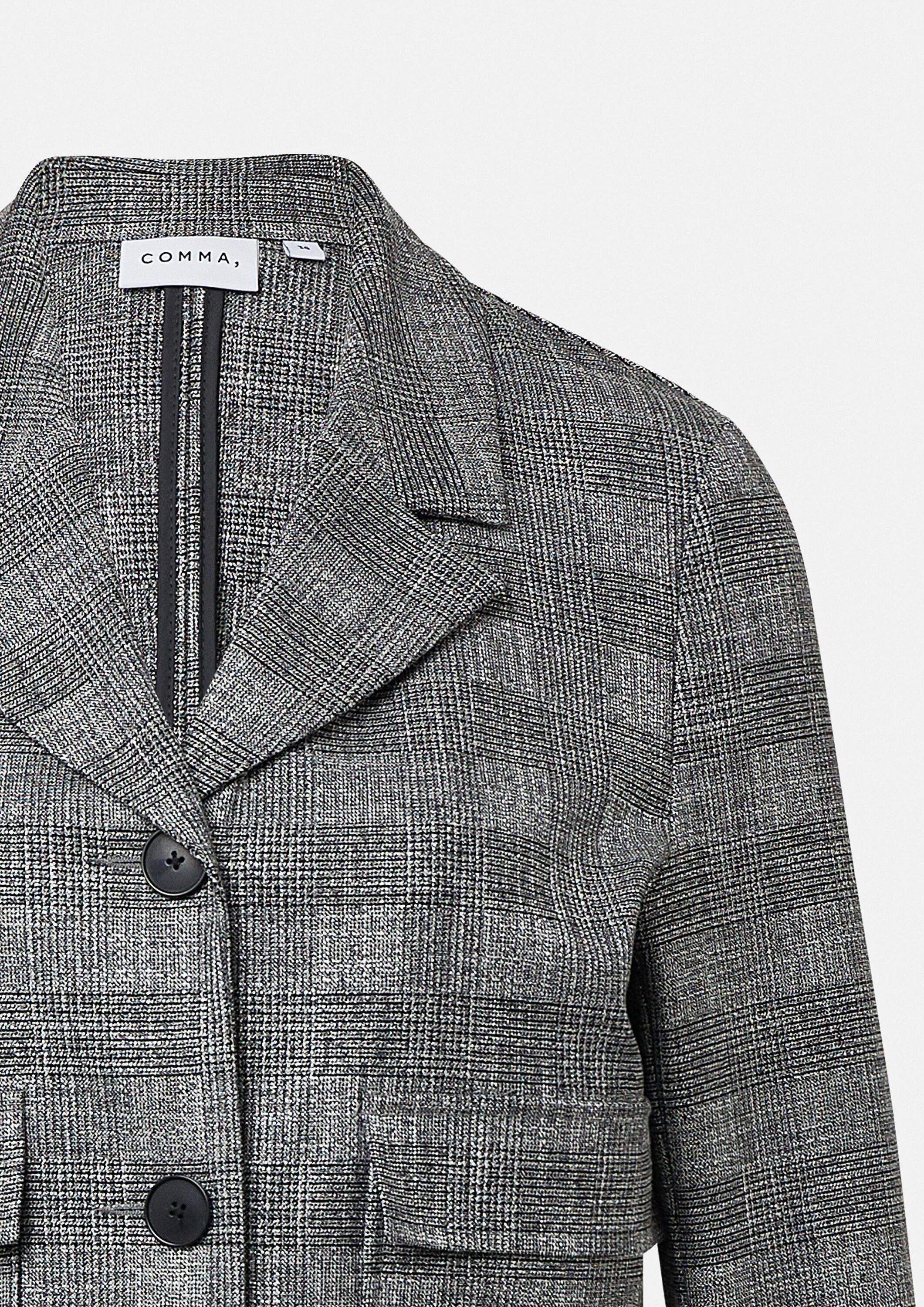 comma Funktionsjacke Indoor-Jacke Kurze Blazerjacke mit aufgesetzten Taschen