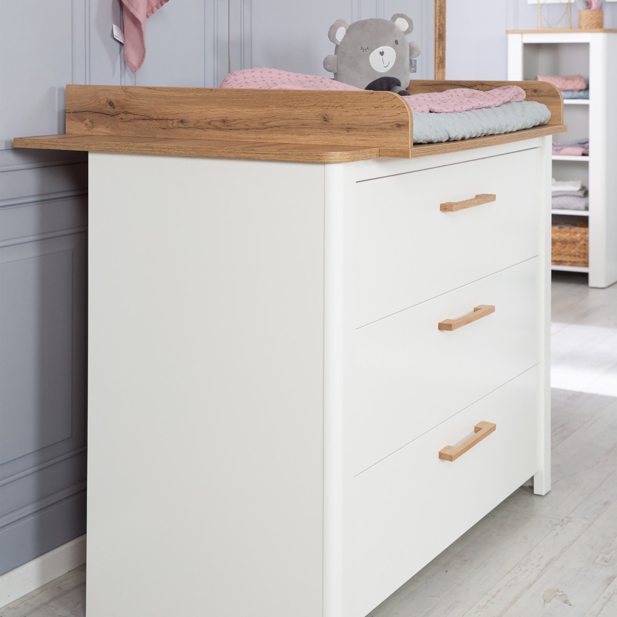 roba® Wickelkommode Ava, Wickelansatz im Dekor Artisan Eiche