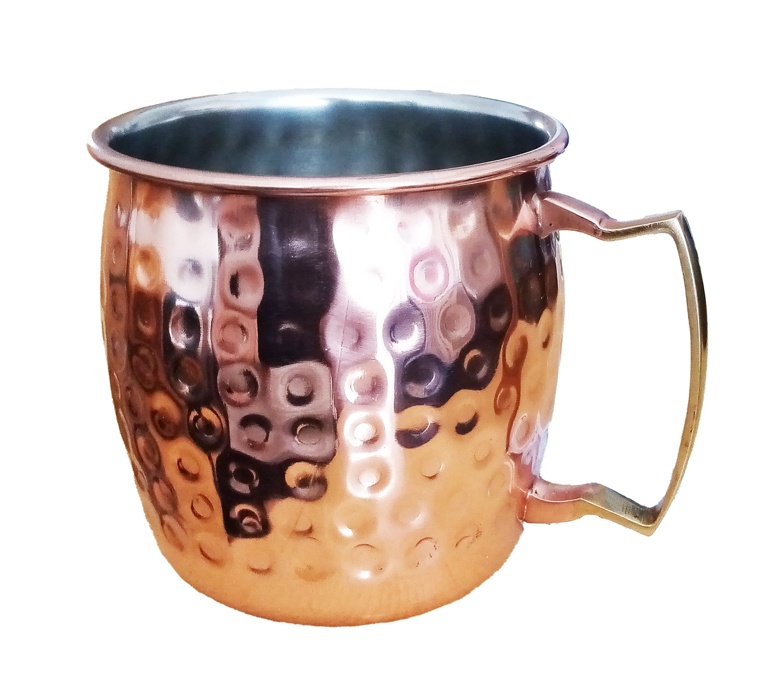 HIT Trading Кухлі MOSCOW MULE BECHER "Hammerschlag" 500ml aus Kupfer und Edelstahl 50
