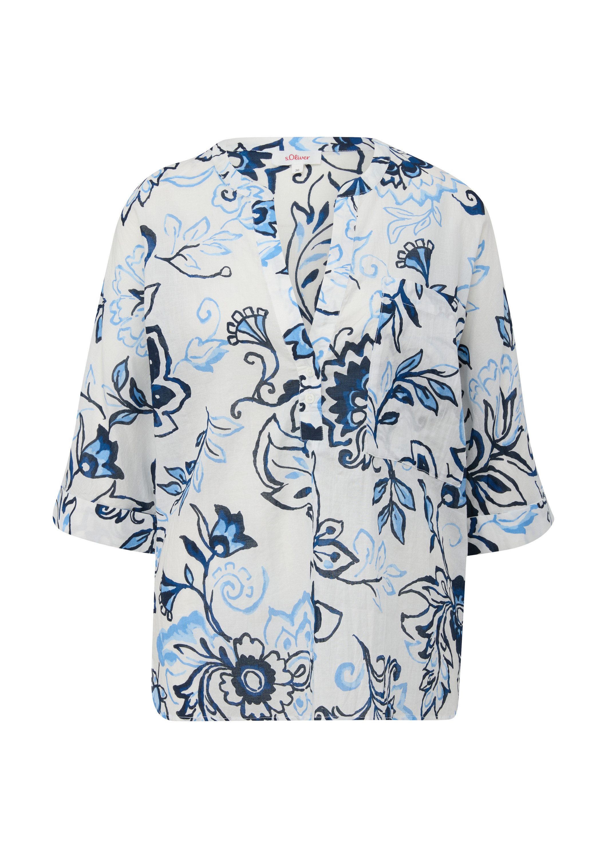 s.Oliver Kurzarmbluse Bluse (1-tlg) günstig online kaufen
