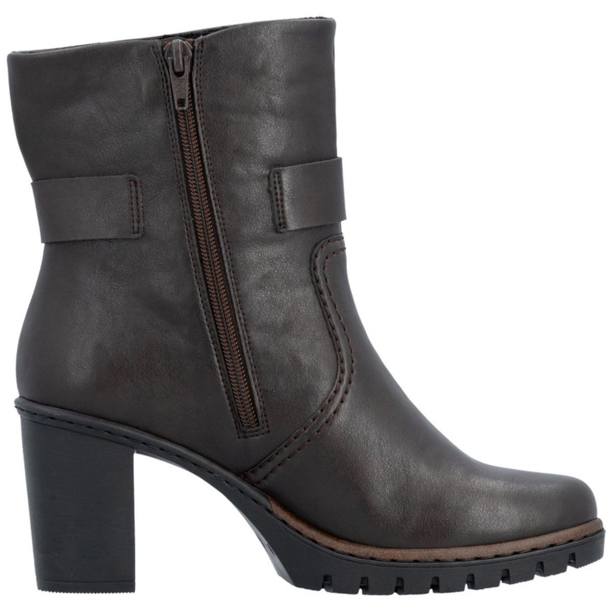 Rieker Y2590-25 Stiefelette Kurz-Stiefel mit 8 cm hohem Blockabsatz