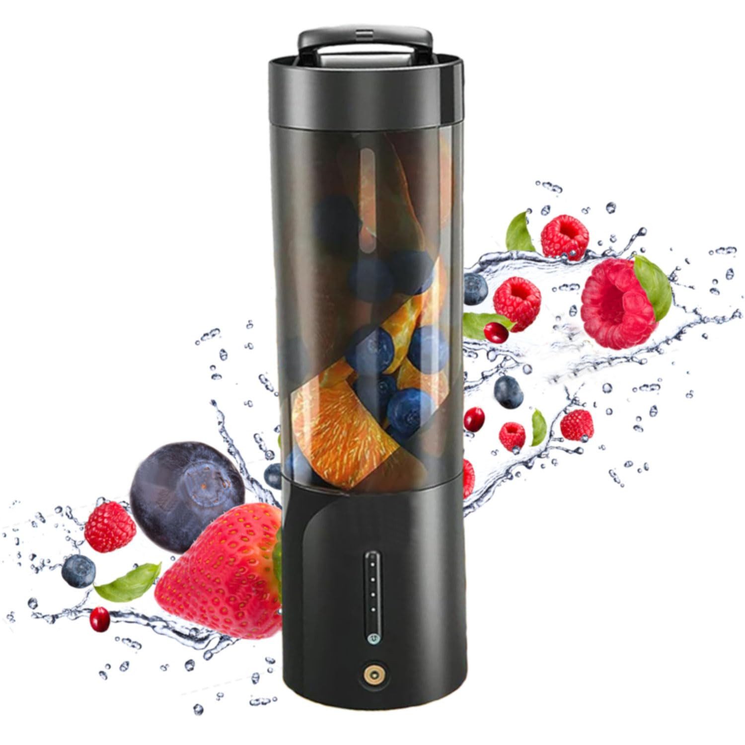 Tekoo Akku-Smoothie-Maker Tragbarer Standmixer 4000mAh Akku & 6 Edelstahl-Klingen, BPA-frei, 150 W, Magnetische Aufladung, 6 Edelstahlklingen, 20.000 U/min, BPA-frei