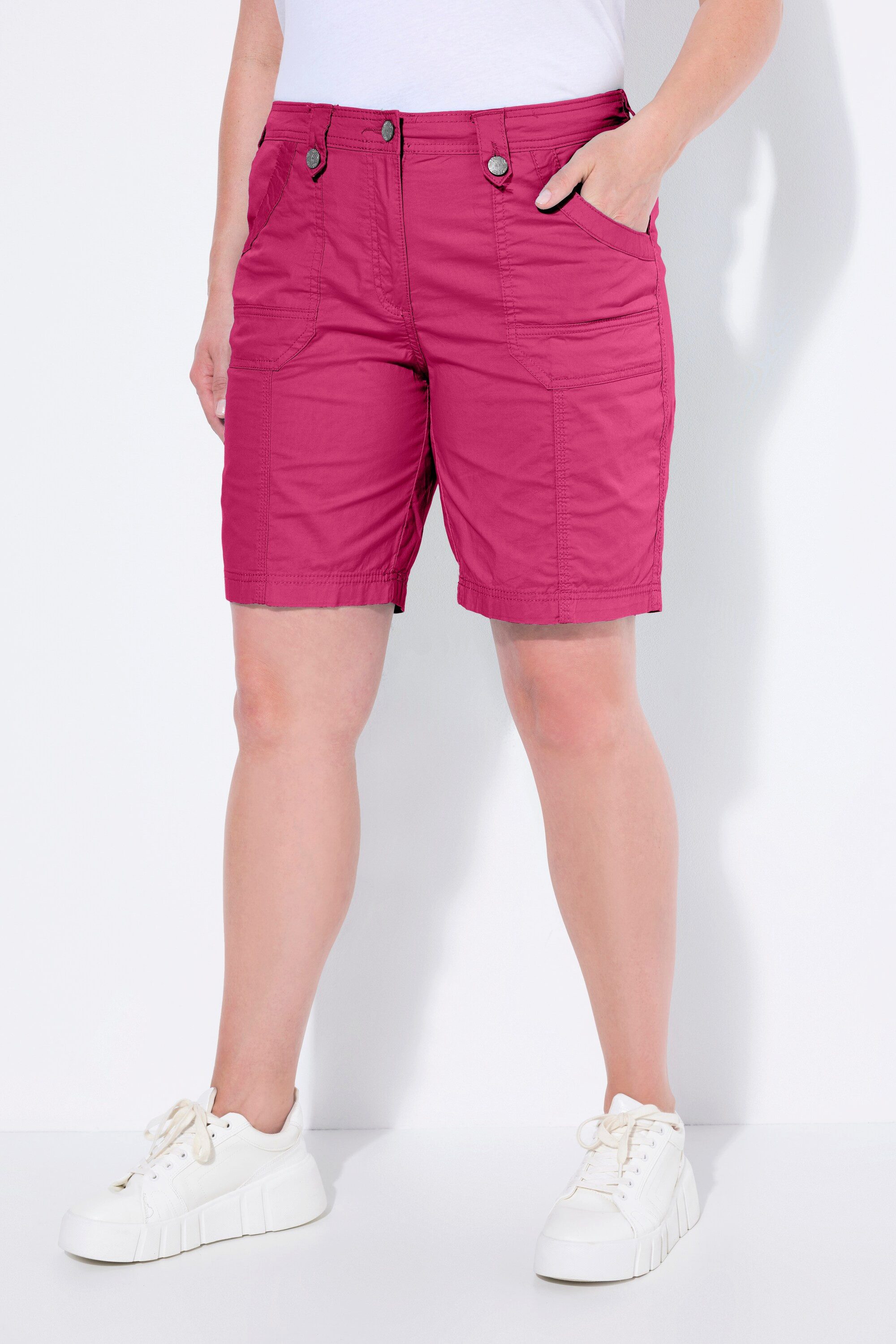 Ulla Popken Funktionshose Cargo-Bermuda Komfortbund 4-Pocket-Schnitt
