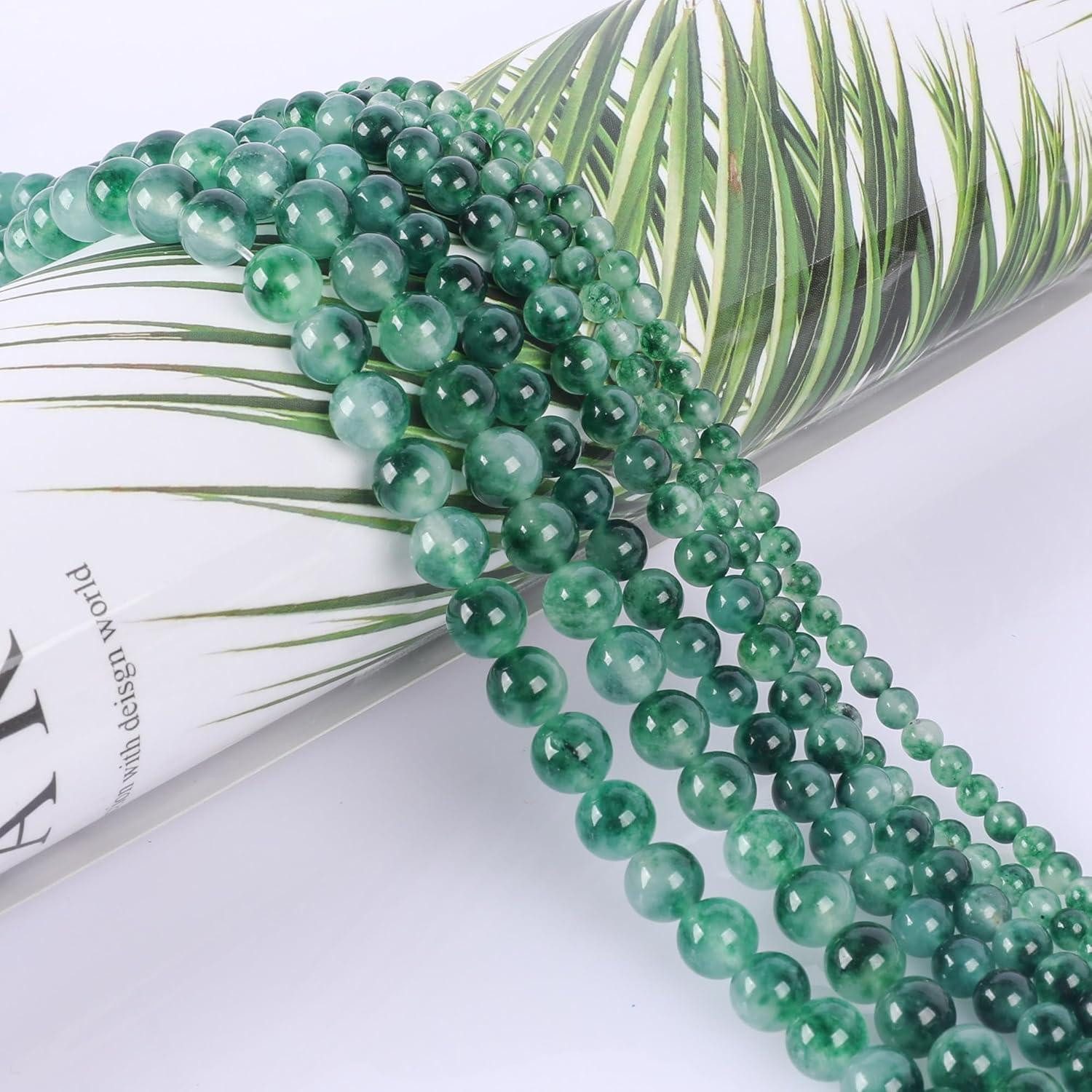 LuxusKollektion Bastelperlen Perlen Chalcedon Rund 4mm 180 Stück Armband Grüner Chalcedon 4mm