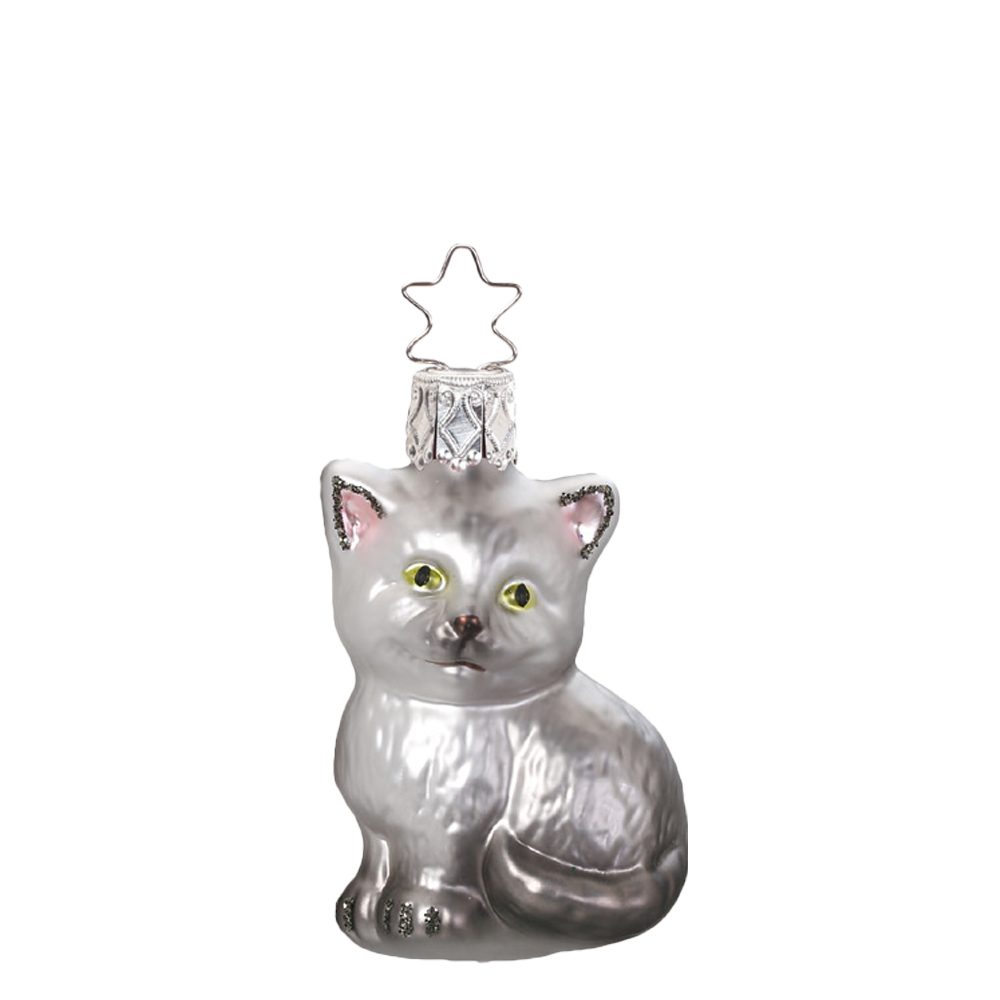 INGE-GLAS® Christbaumschmuck Karlo Katze (1-tlg), mundgeblasen, handbemalt