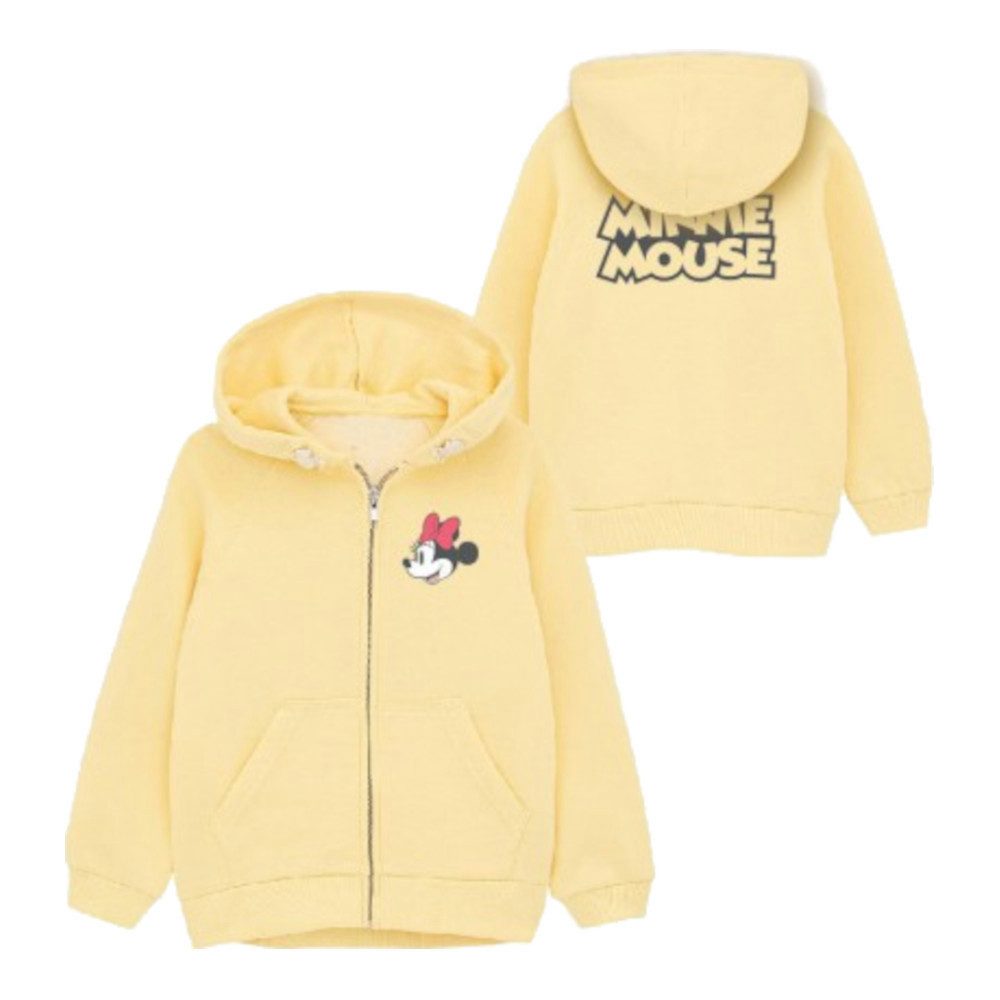 Disney Minnie Mouse Sommerjacke Minnie Mouse Mädchen Jacke mit Kapuze, Sweatshirt Rosa oder Gelb