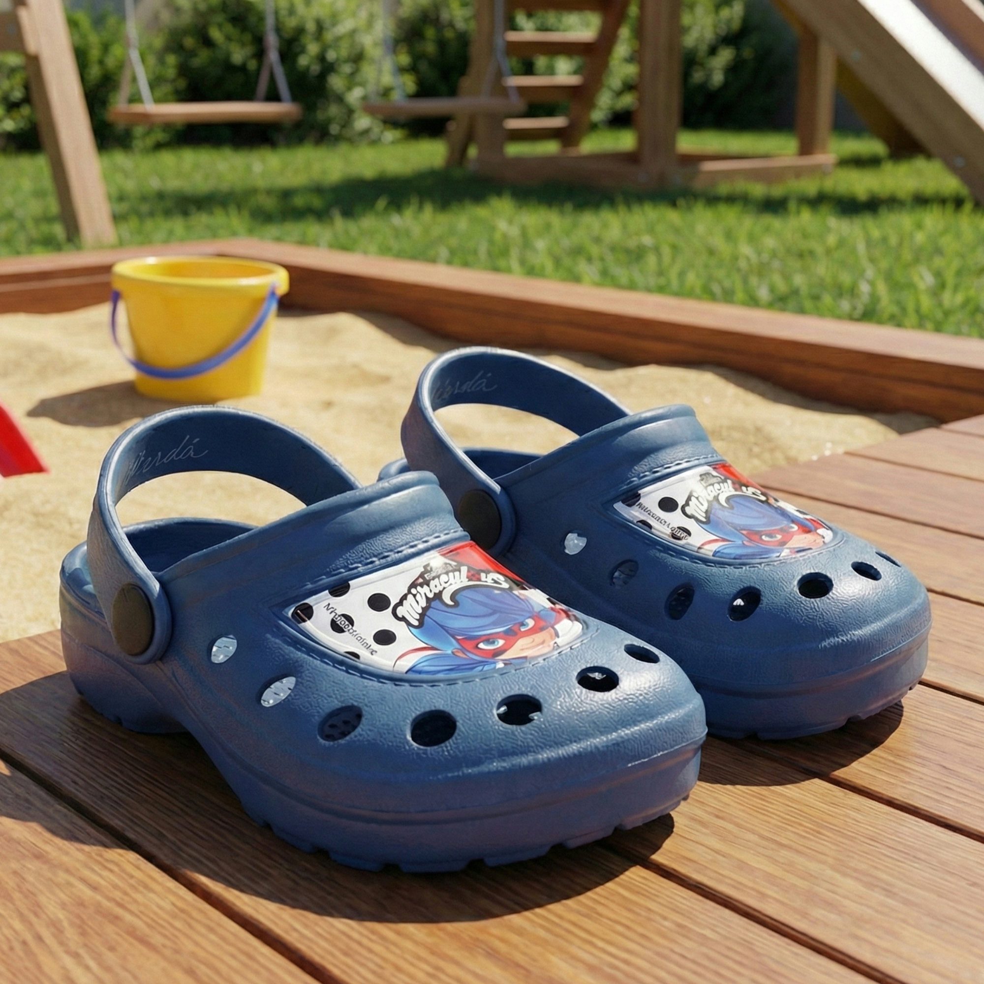 Miraculous - Ladybug Miraculous Ladybug Kinder Clogs Sandalen Badeschuhe Clog Gr. 26 bis 33 – Bild 5 von 5