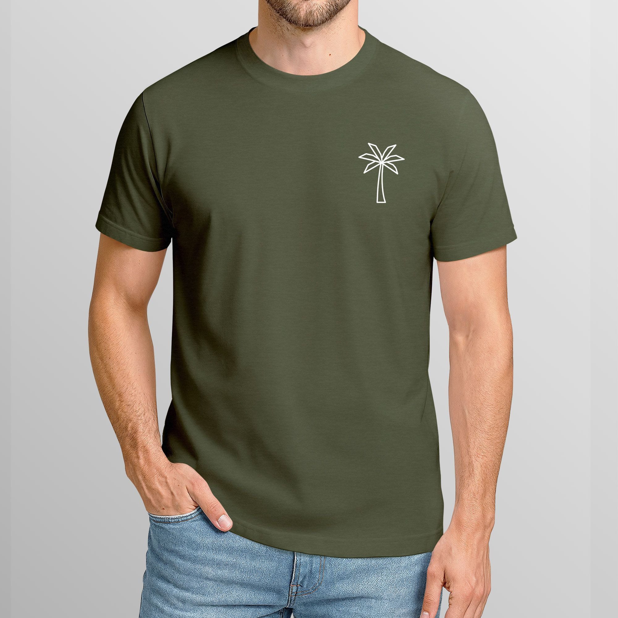 Neverless Print-Shirt Herren T-Shirt Palme Print günstig online kaufen