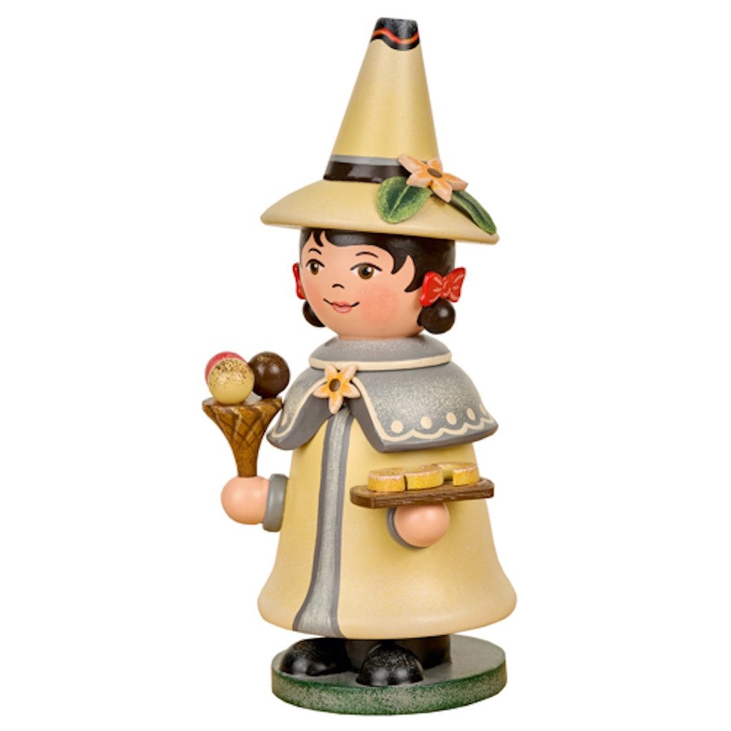 Hubrig Volkskunst Zschorlau Erzgebirge Räuchermännchen Hubrig Räuchermann Sommer Wichtel Vanille, (1 St), Handarbeit aus dem Erzgebirge