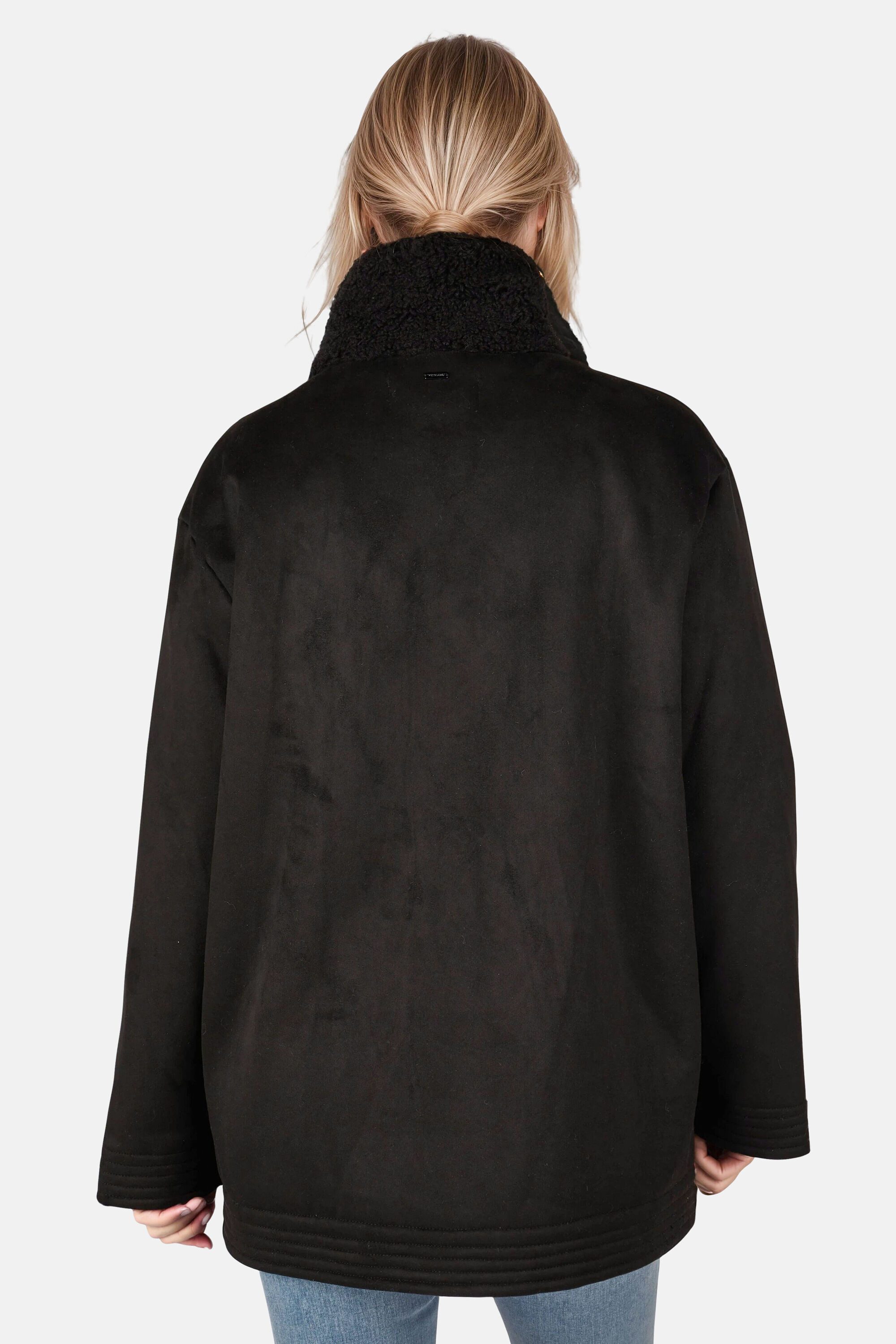 White Label Parka aus softem Lammfellimitat