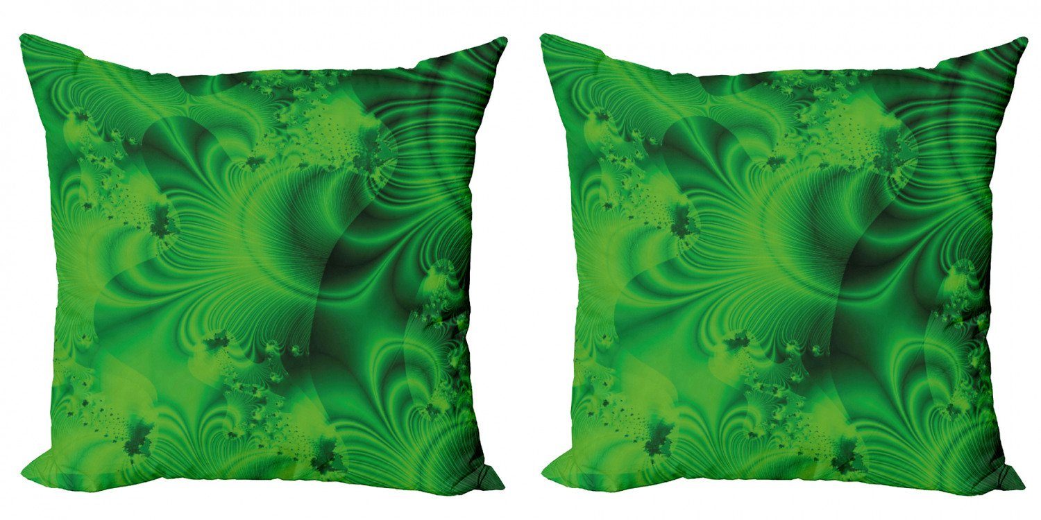 Kissenbezüge Modern Accent Doppelseitiger Digitaldruck, Abakuhaus (2 Stück), Lime Green vibrant Psychedelische