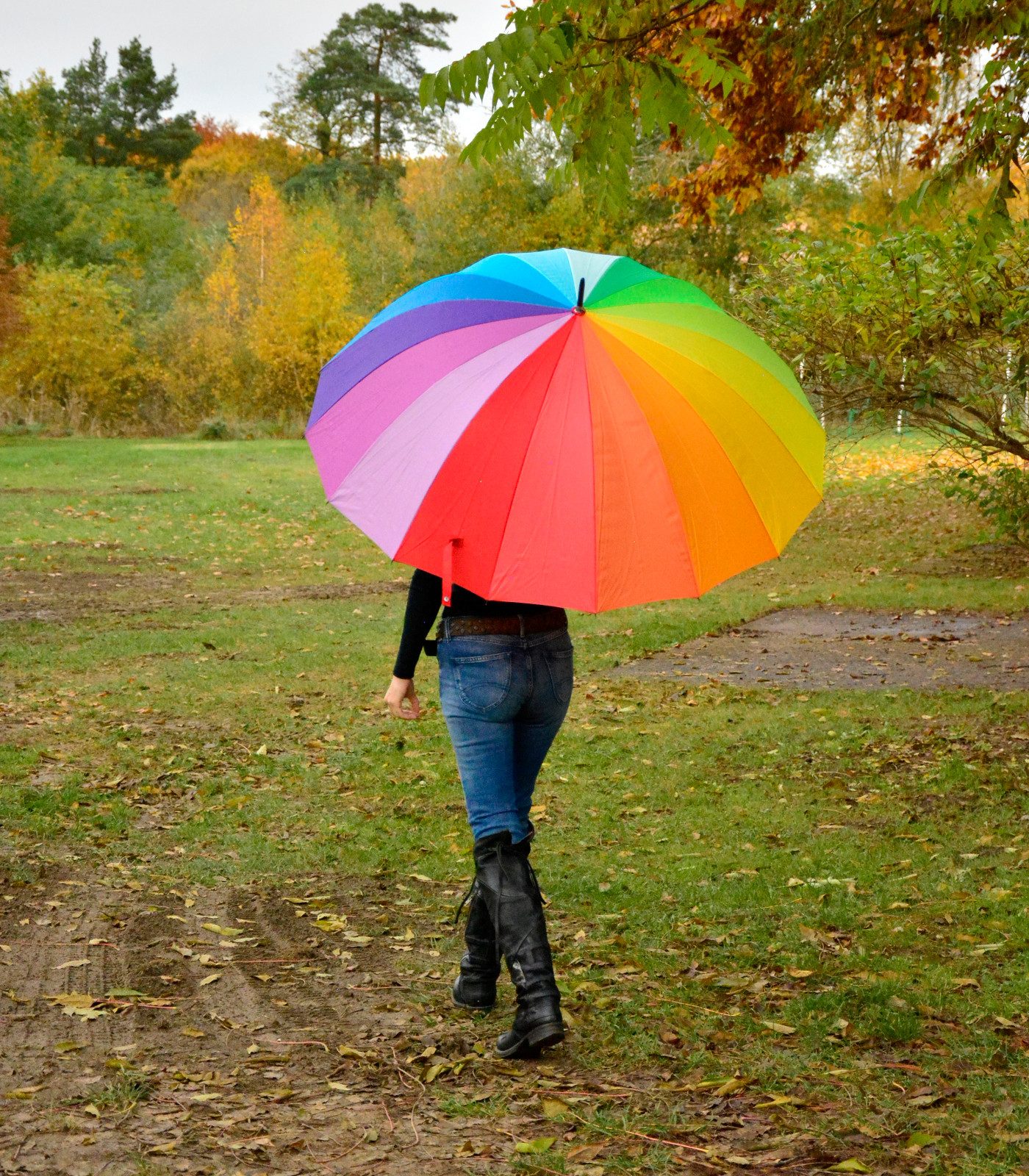 iX-brella Stockregenschirm XXL 130 cm Durchmesser Golf-Partnerschirm, 16-teiliges Dach, mit leichtem Fiberglasgestell