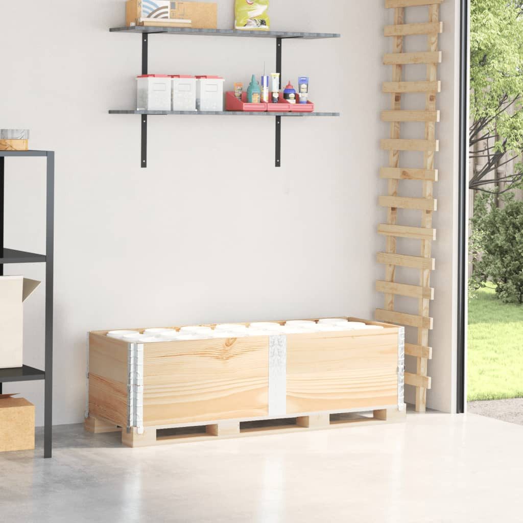 vidaXL Hochbeet, Paletten-Aufsatzrahmen 2 Stk. 150x50 cm Massivholz Kiefer