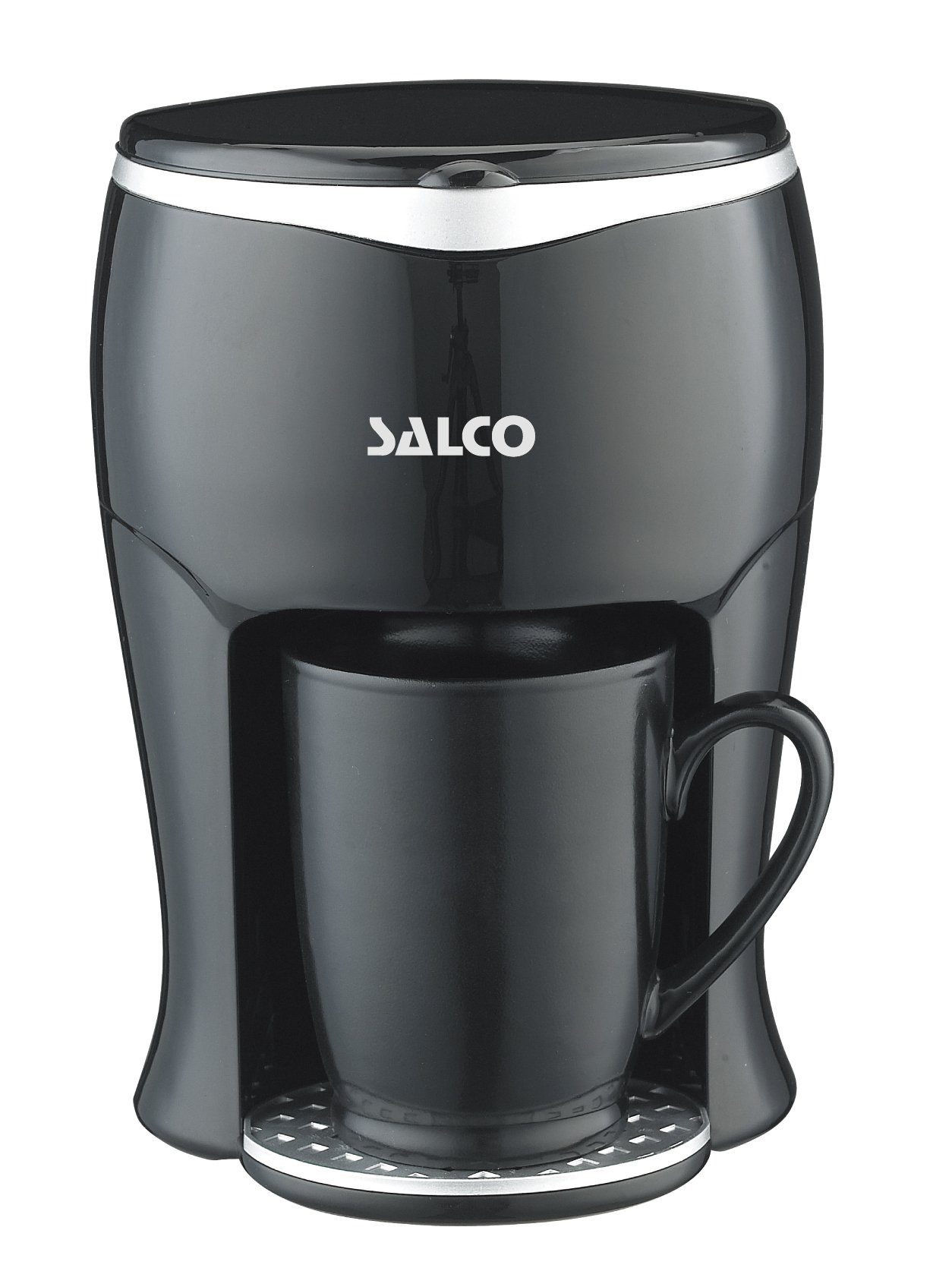 SALCO Filterkaffeemaschine KFC-12, Für Kaffee oder Tee, inkl. Keramiktasse 150ml, mit Permanentfilter