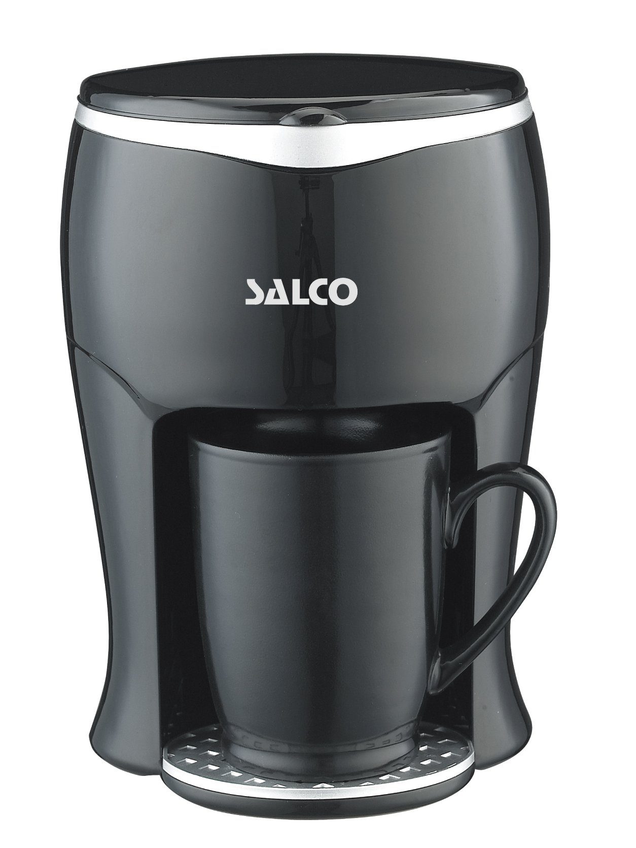 SALCO Filterkaffeemaschine, Für Kaffee oder Tee, inkl. Keramiktasse 150ml, mit Permanentfilter