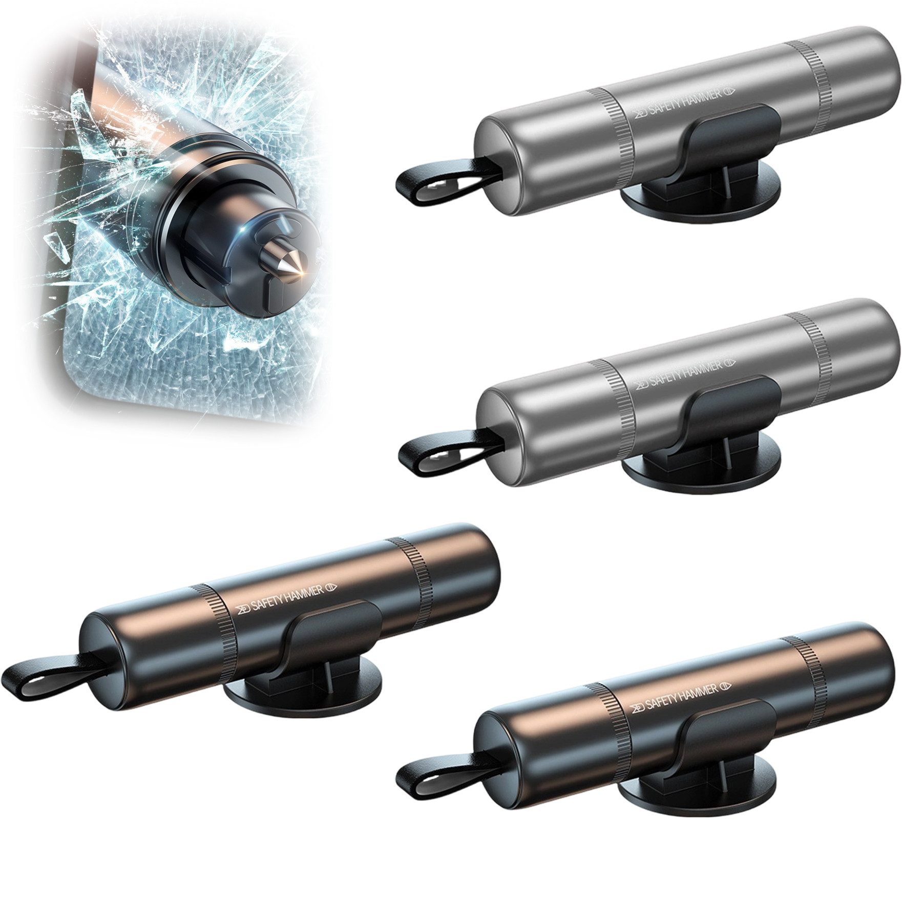 Mutig Hammer 4 Stück Notfallhammer Sicherheitshammer mit Gurtschneider (2-i günstig online kaufen