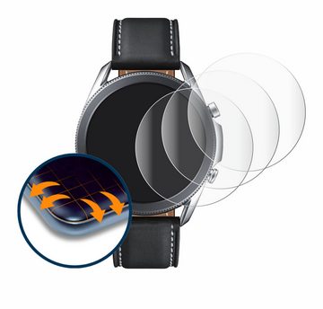 Savvies Full-Cover Schutzfolie für Samsung Galaxy Watch 3 (45mm), Displayschutzfolie, 4 Stück, 3D Curved klar