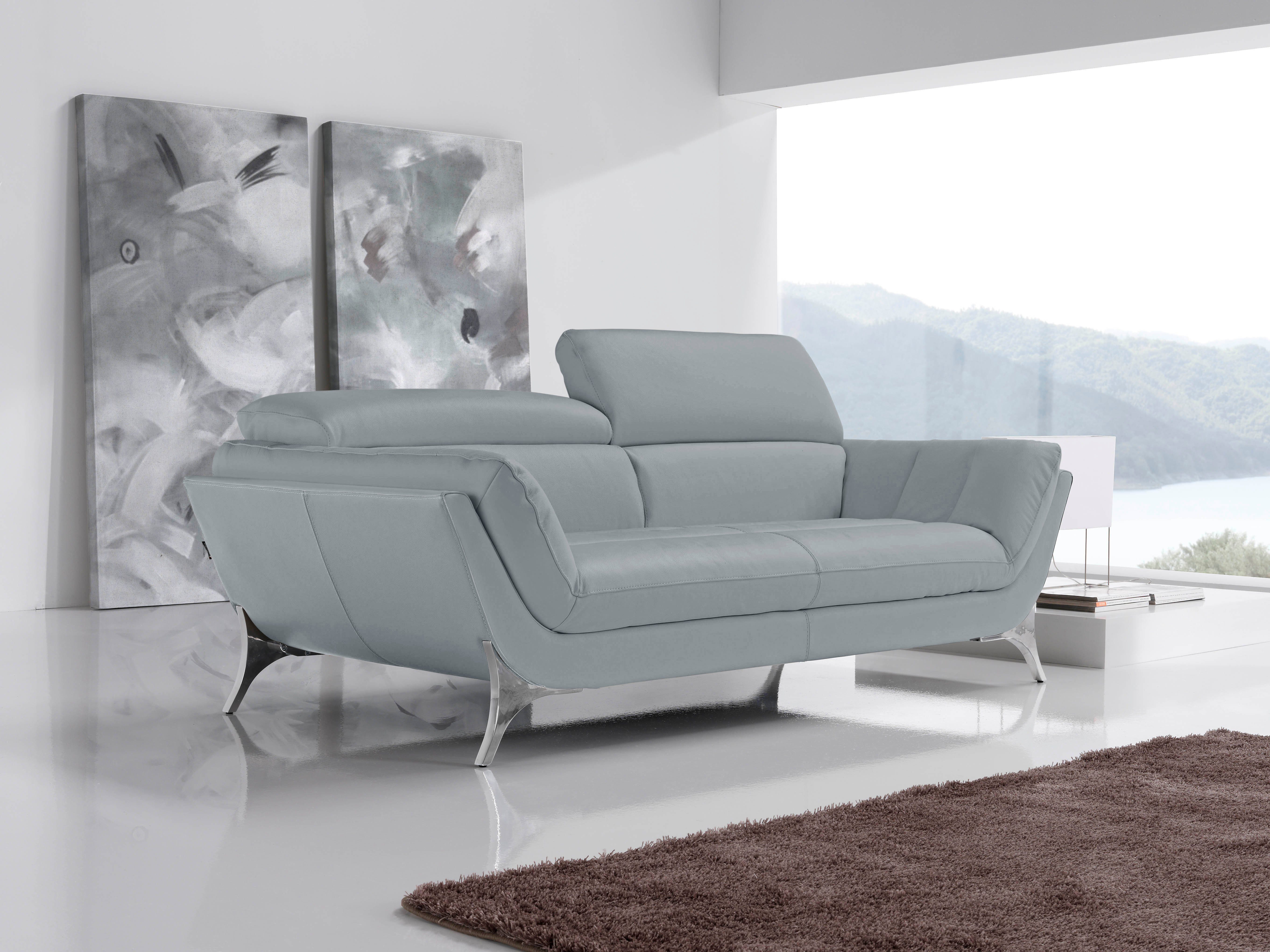 Egoitaliano 2,5-Sitzer Sueli, extravagantes Design und erstklassiger Sitzkomfort, Bezug Leder, inklusive Kopfteilverstellung