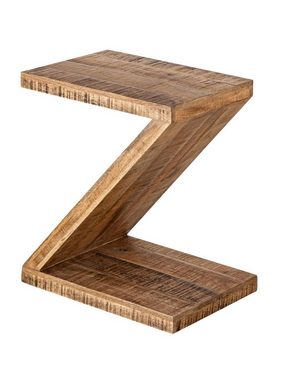 Casamia Beistelltisch Beistelltisch Zoro Z-Form 42x50x31cm Sofatisch nachhaltig Mangoholz