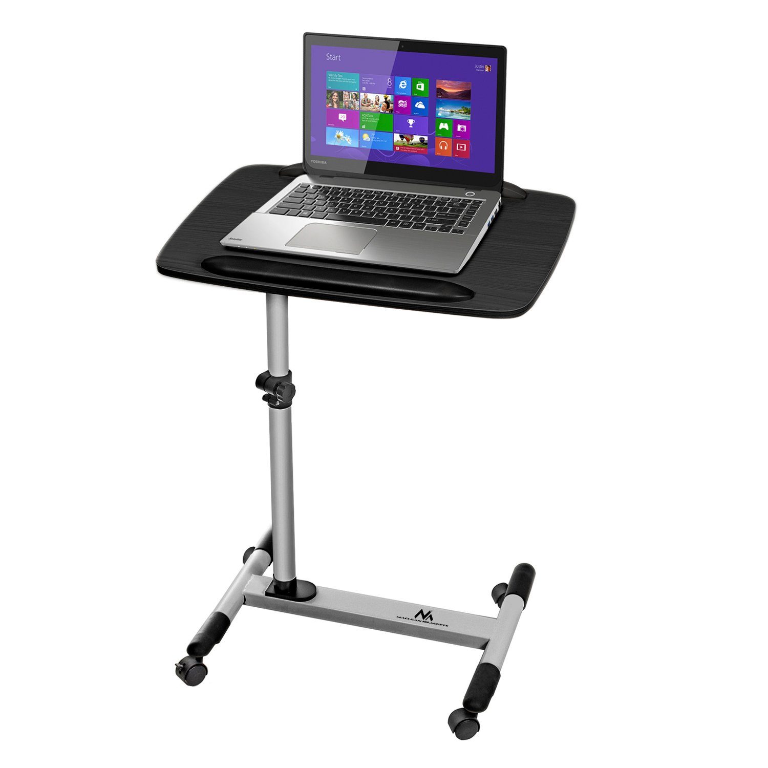 Maclean Arbeitstisch MC-671, Laptoptisch mit Räder Laptopständer Projektorständer