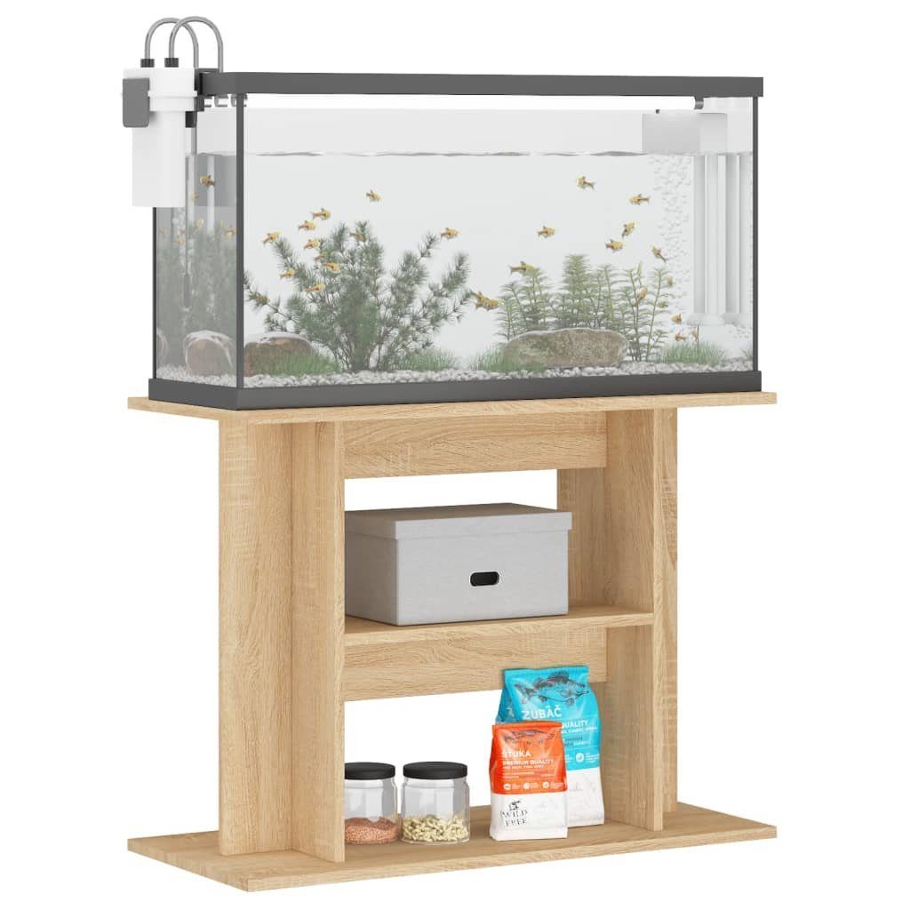 vidaXL Aquariumunterschrank 80 x 35 x 60 cm Aquariumständer Sonoma Eiche 80x35x60 cm Spanplatte Aq