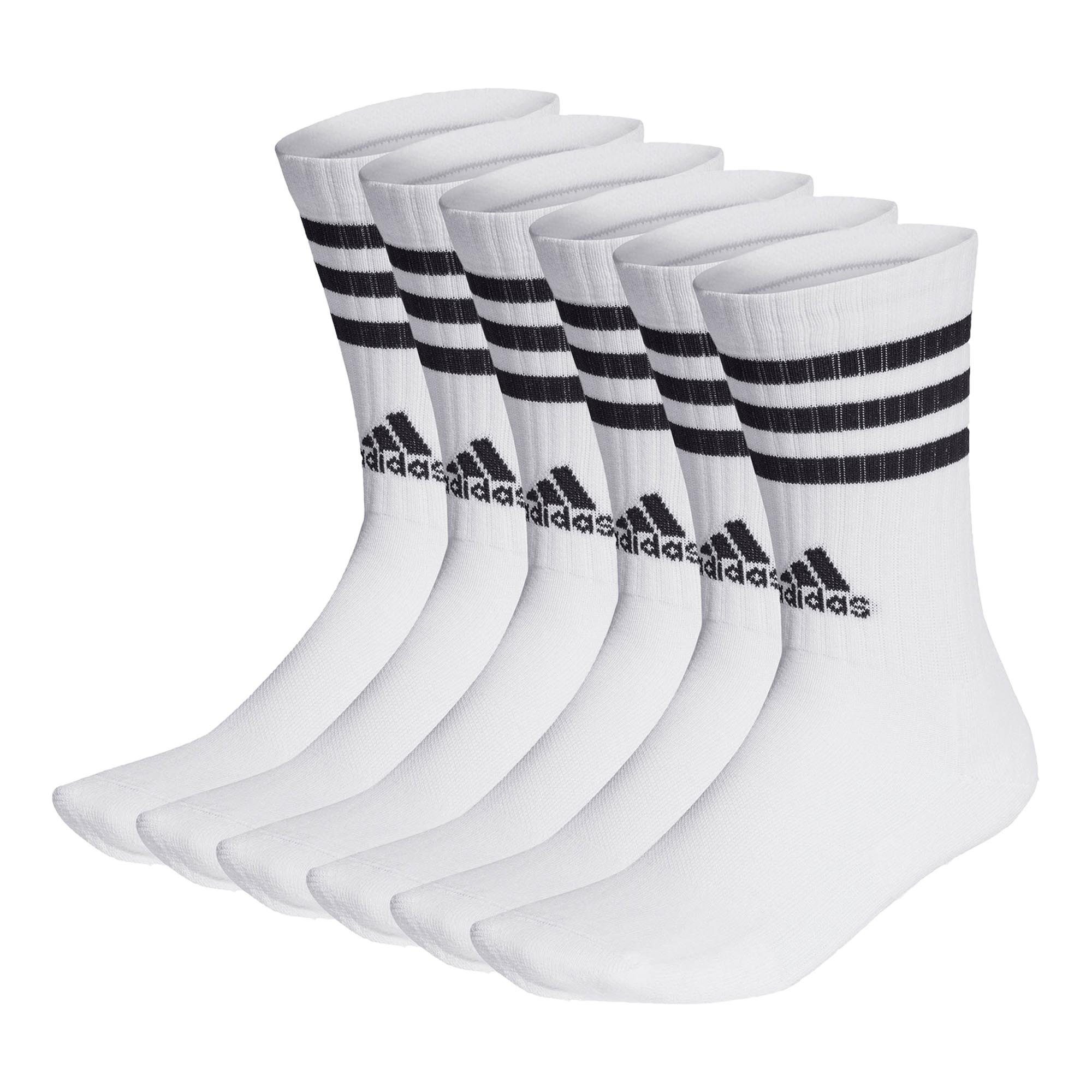 adidas Sportswear Kurzsocken Unisex Socken, 3er Pack - 3-Streifen Cushioned Weiß