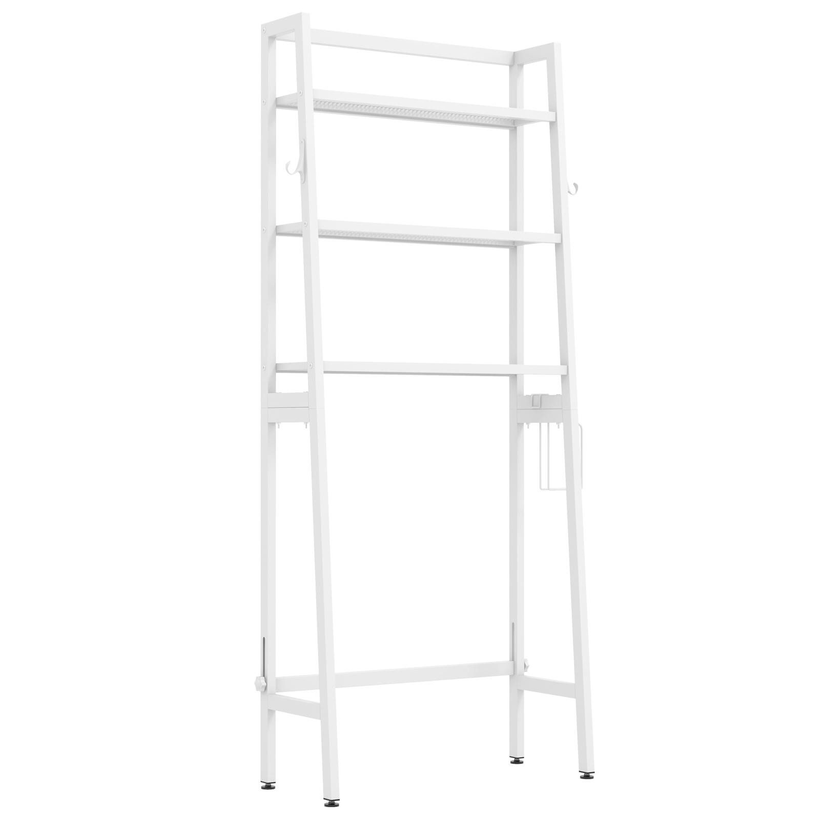 KOMFOTTEU Badregal Badezimmerregal Waschmaschinenregal, mit 2 Haken und Toi günstig online kaufen