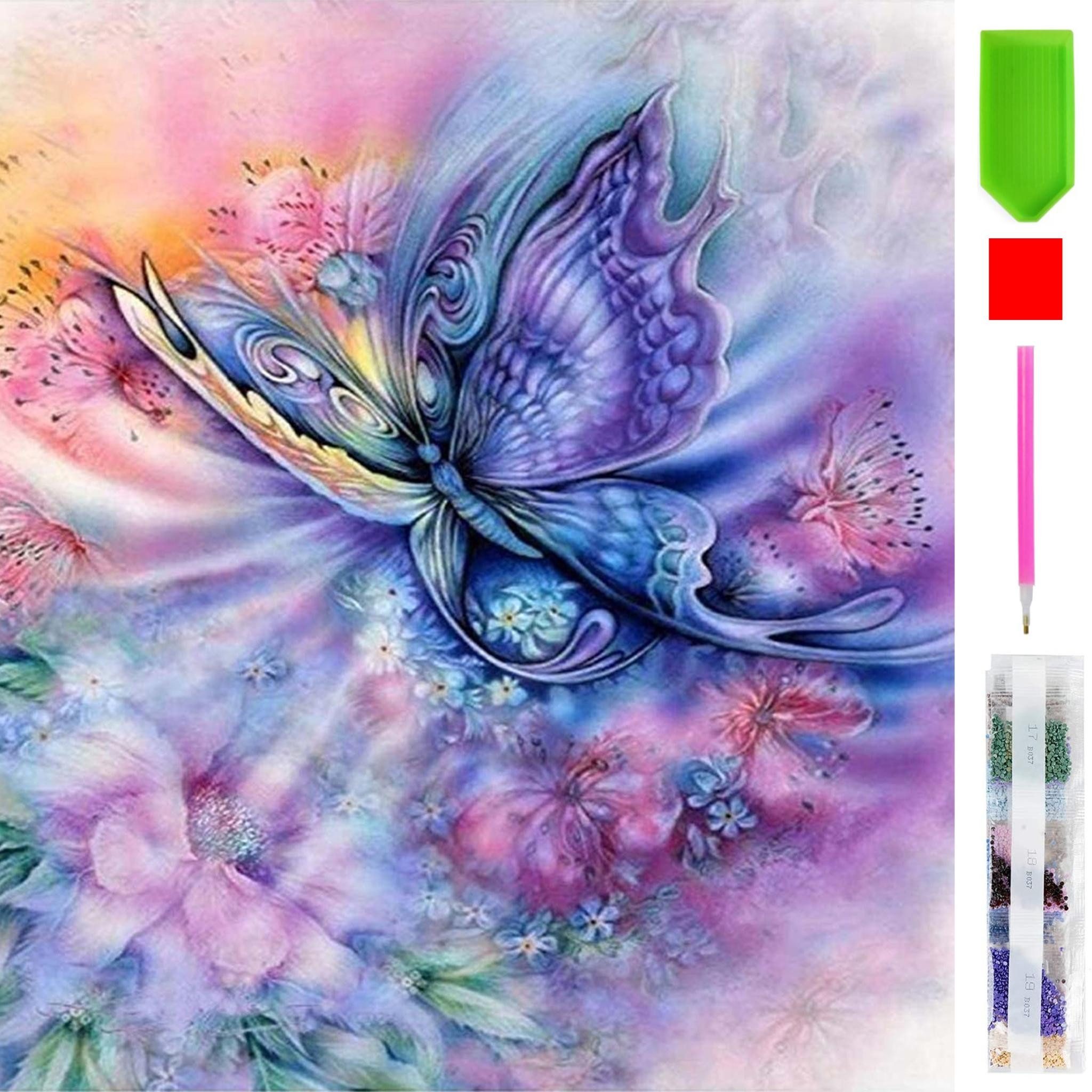 Malen nach Zahlen 5d Diamond Painting DIY Schmetterling Malen nach Zahlen 20x20cm