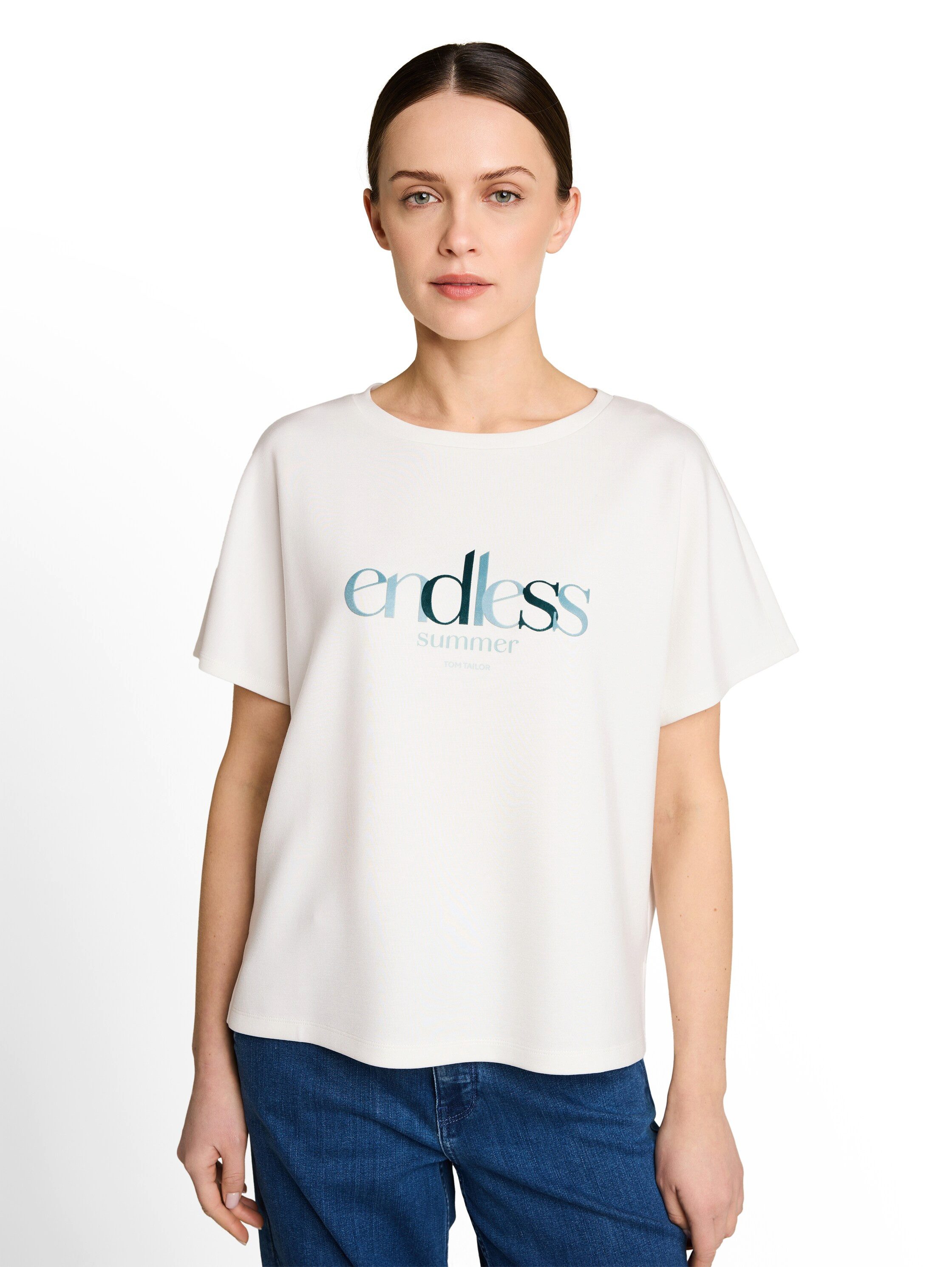 TOM TAILOR T-Shirt mit Schriftzug günstig online kaufen