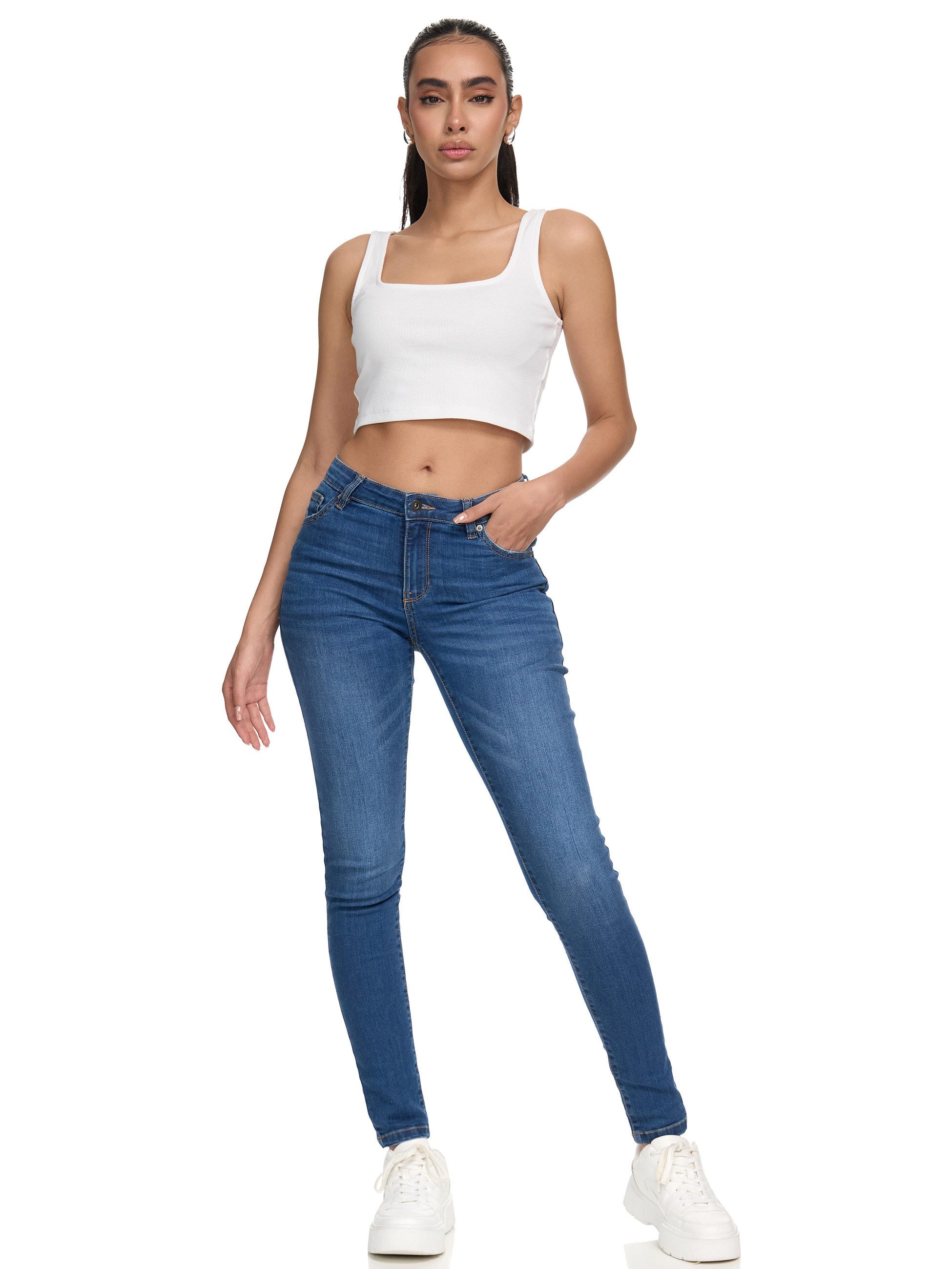REPUBLIX Stretch-Jeans Tori Damen Mid Waist Stretch Denim Jeans Basic – Bild 5 von 5