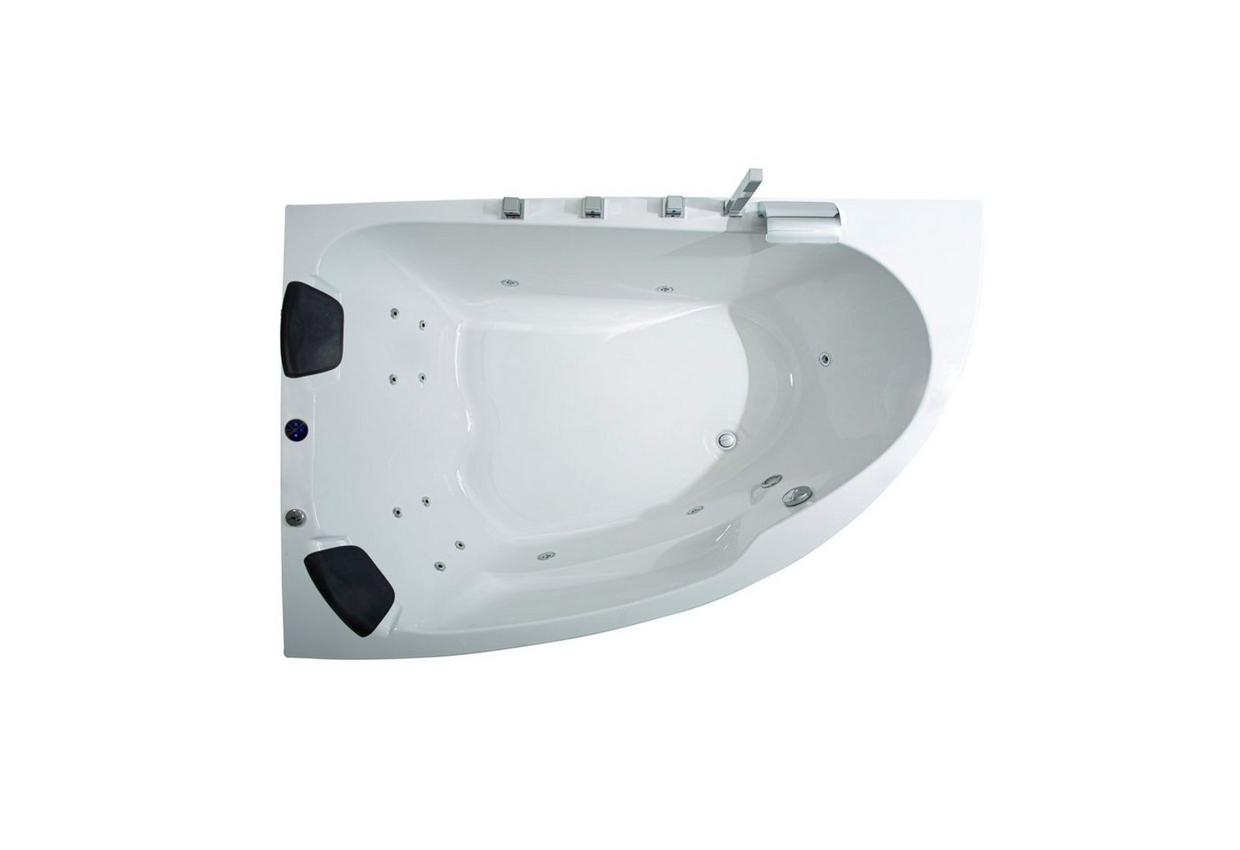 Thumbnail - Basera® Whirlpool-Badewanne BASIC Indoor Eck-Whirlpool Badewanne Guam Li. 180x130cm für 2 Pers., (Komplett-Set), mit 13 ...