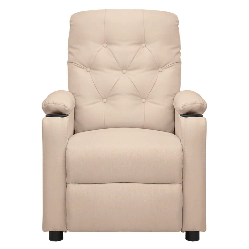 vidaXL Sessel Aufstehsessel Creme Stoff (1-St) günstig online kaufen