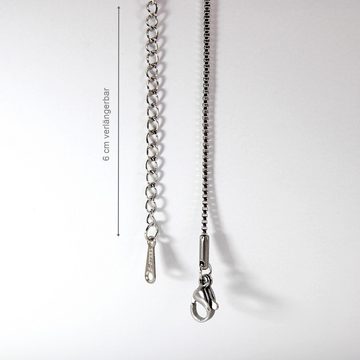 ELLAWIL Kette mit Anhänger Halskette mit Schwan Anhänger Kette Venezianerkette Schwanenpaar (Kettenlänge 40 cm, verlängerbar um 6 cm, Edelstahl), inklusive Geschenkschachtel