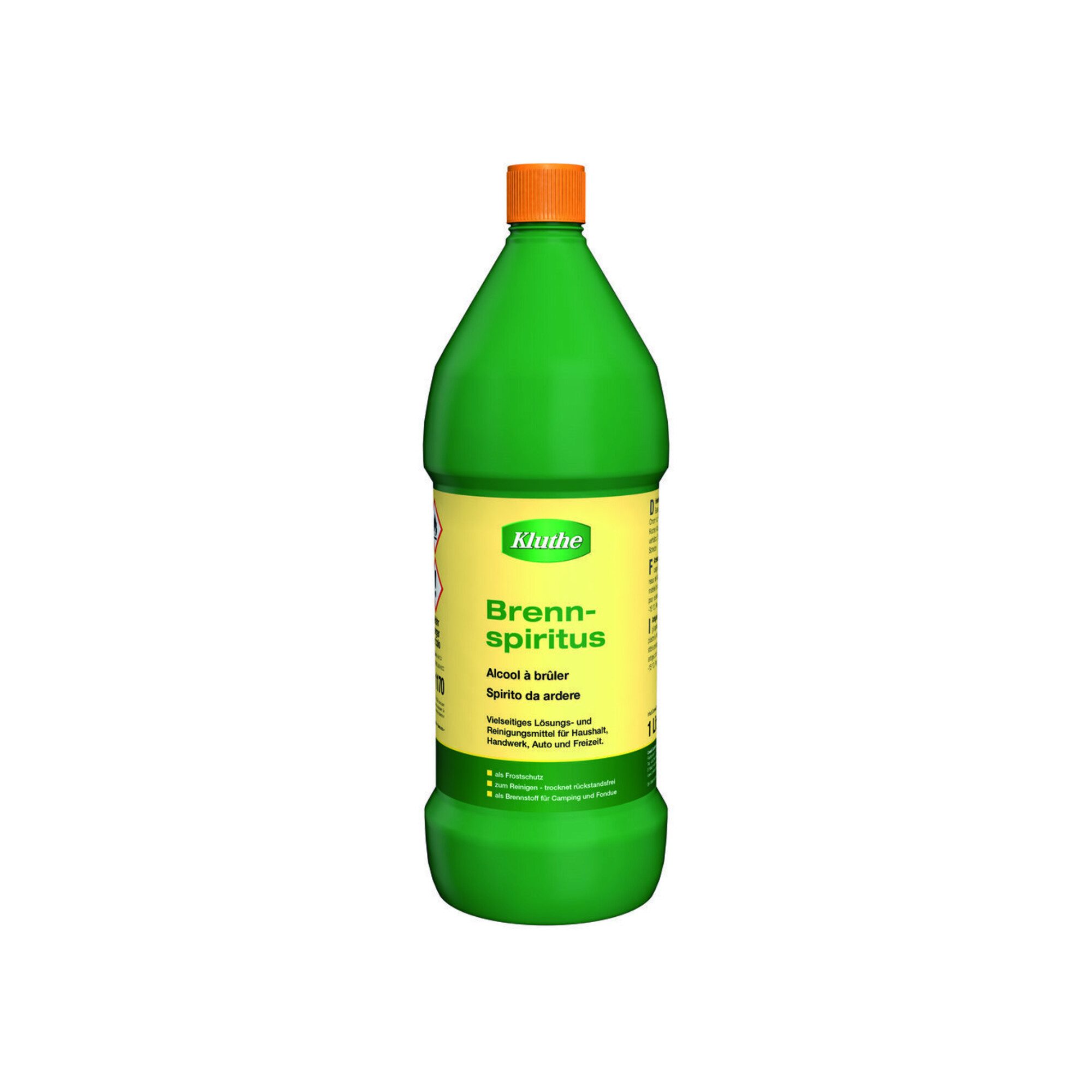 Kluthe Brennspiritus 1l Flasche Brennspiritus Reinigungs- Entfettungsmittel 1