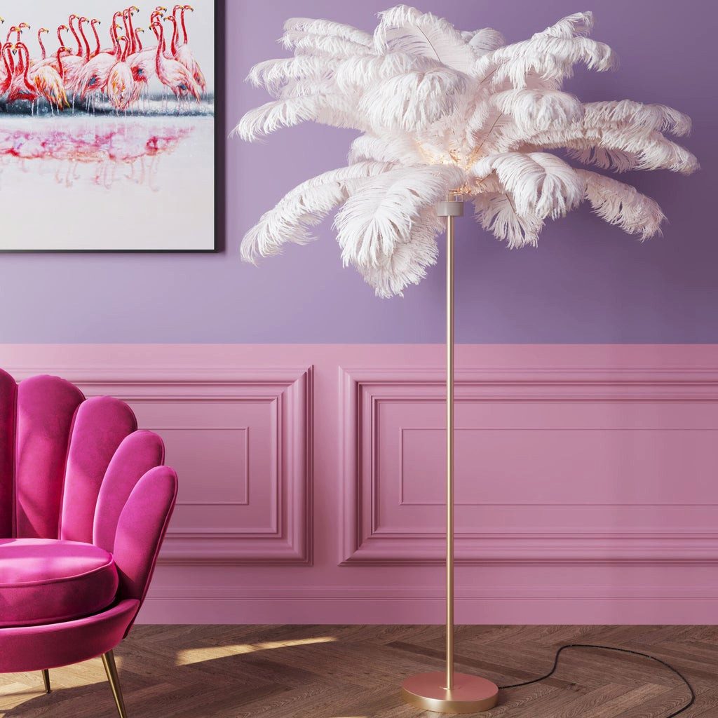 Kare Design Stehlampe Feather Palm, ohne Leuchtmittel