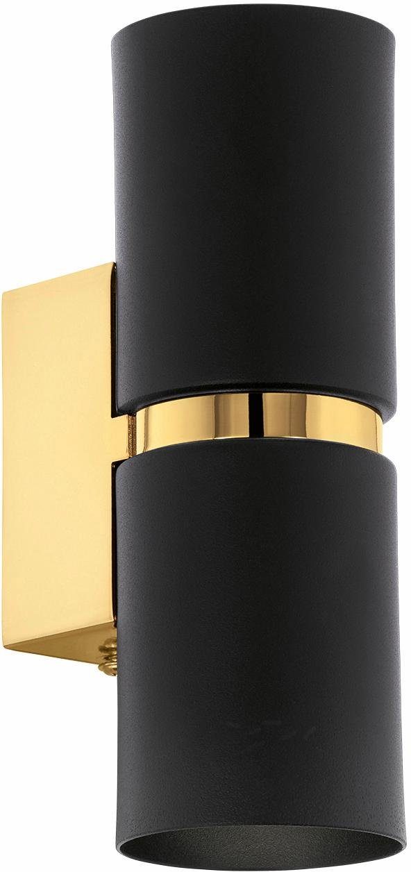 EGLO Wandleuchte PASSA Wandlampe, GU10, IP20, Stahl, Wohnzimmerlampe, Flurl günstig online kaufen