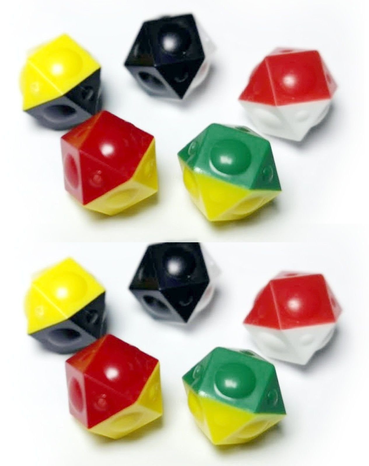 Tipp-Kick Tischfußballspiel Turnier 10 x Fussbälle Ball Fünf Farben Ersatzbälle Tip Kick Matchball