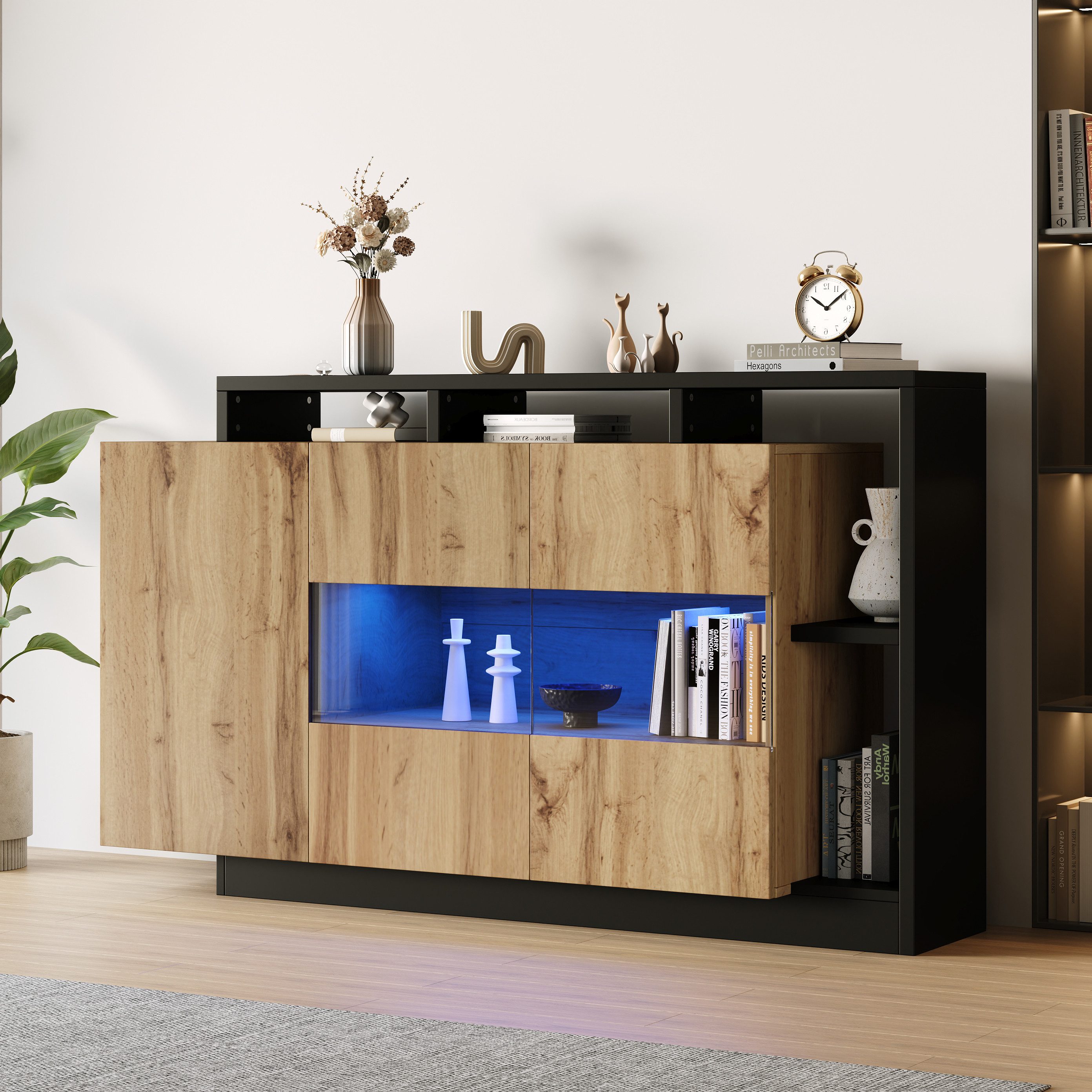 MODFU Sideboard LED, Bluetooth RGB Beleuchtung mit 16 Modi (Kommode, Anrich günstig online kaufen
