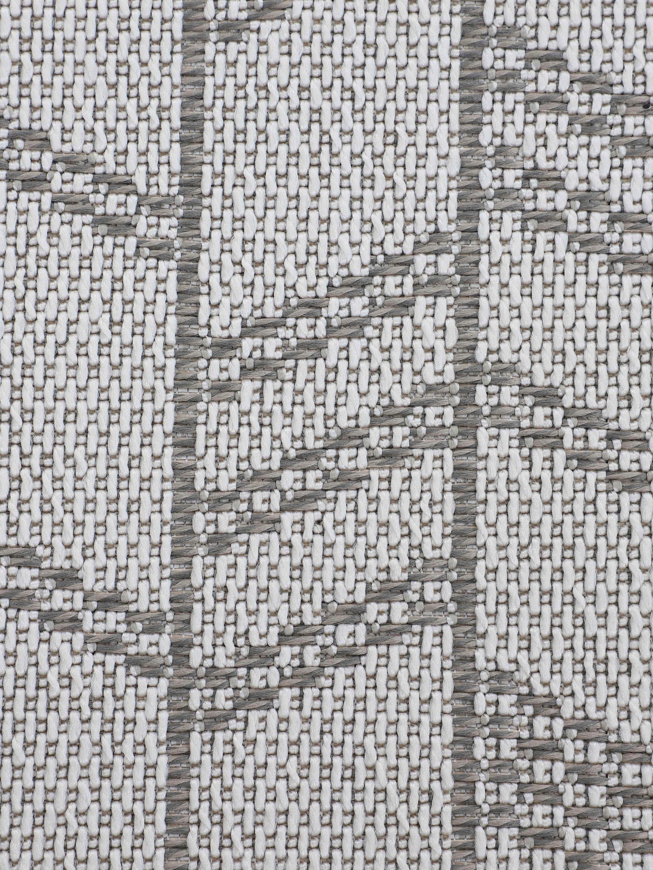 Teppich Boho 102, carpetfine, mm, 4 rund, Sisal Flachgewebe, für Höhe: Optik, robustes Außenbereich