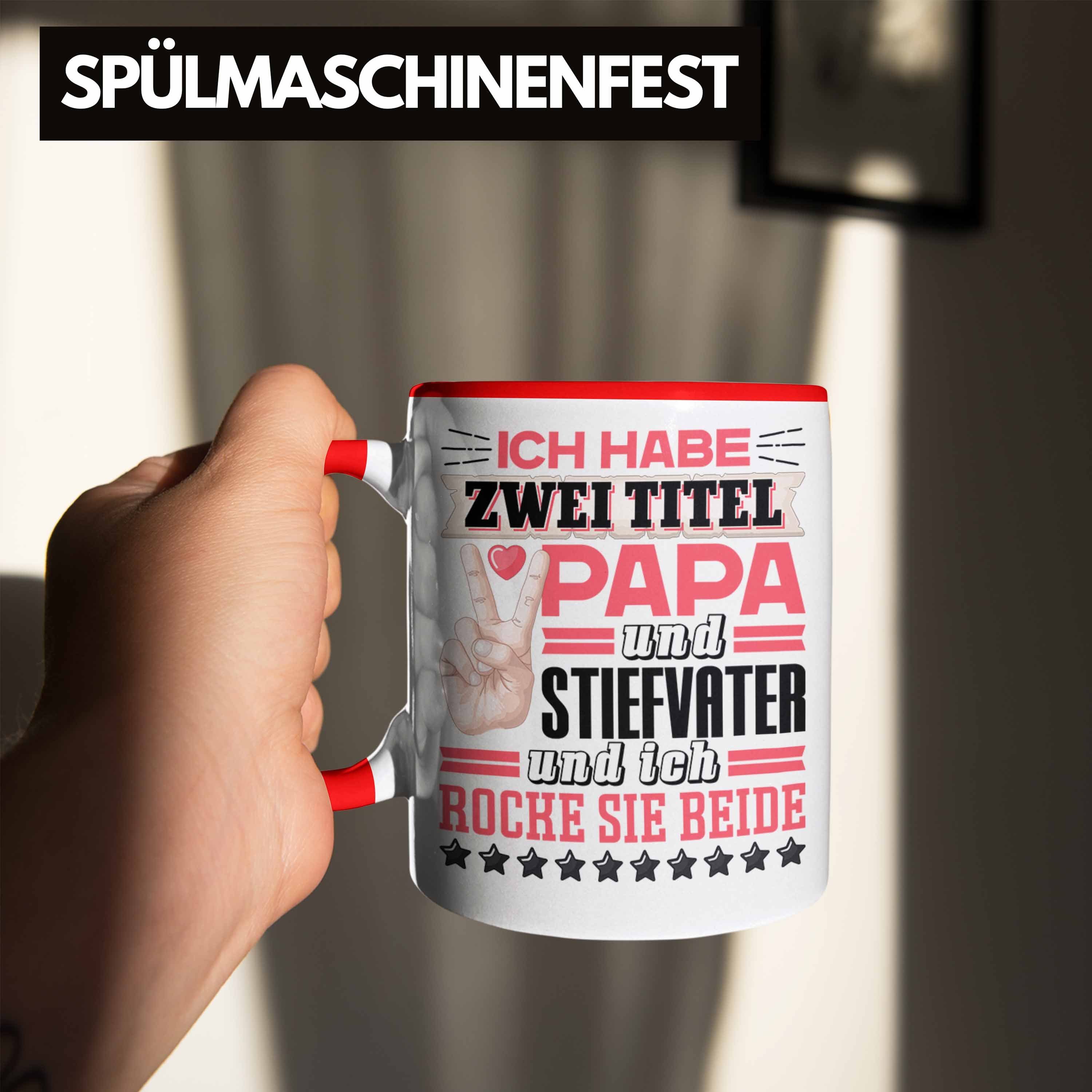 Tochter Stieftoc Geschenk Trendation Geschenkidee Tasse von Rot Stiefvater Stiefpapa Tasse