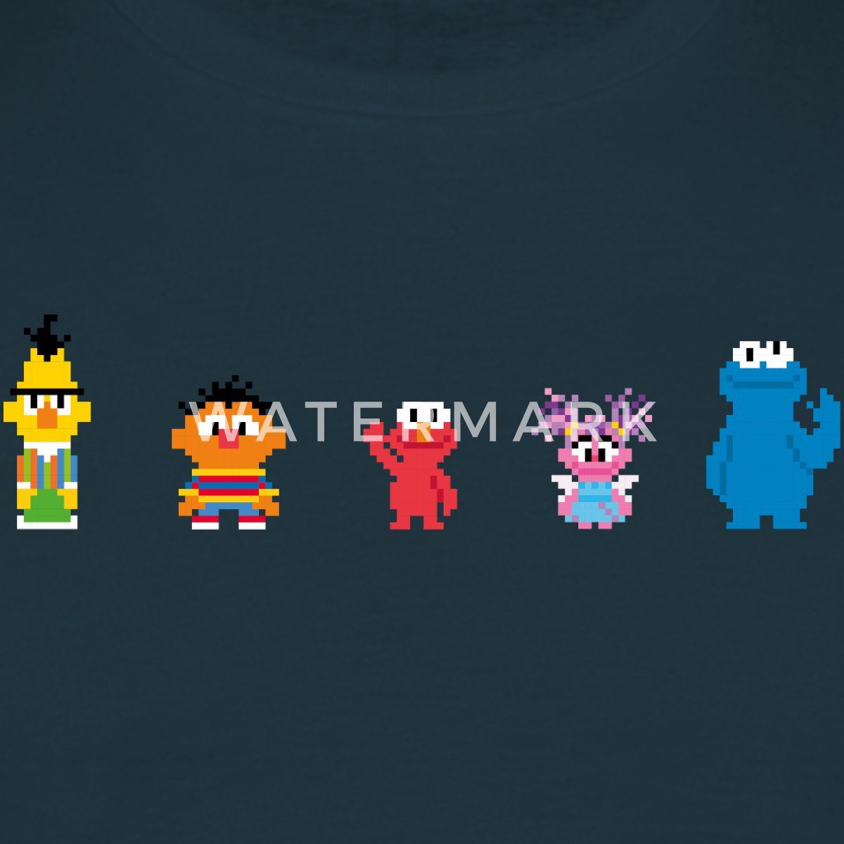 Spreadshirt T-Shirt Sesamstraße Pixel Charaktere Männer günstig online kaufen