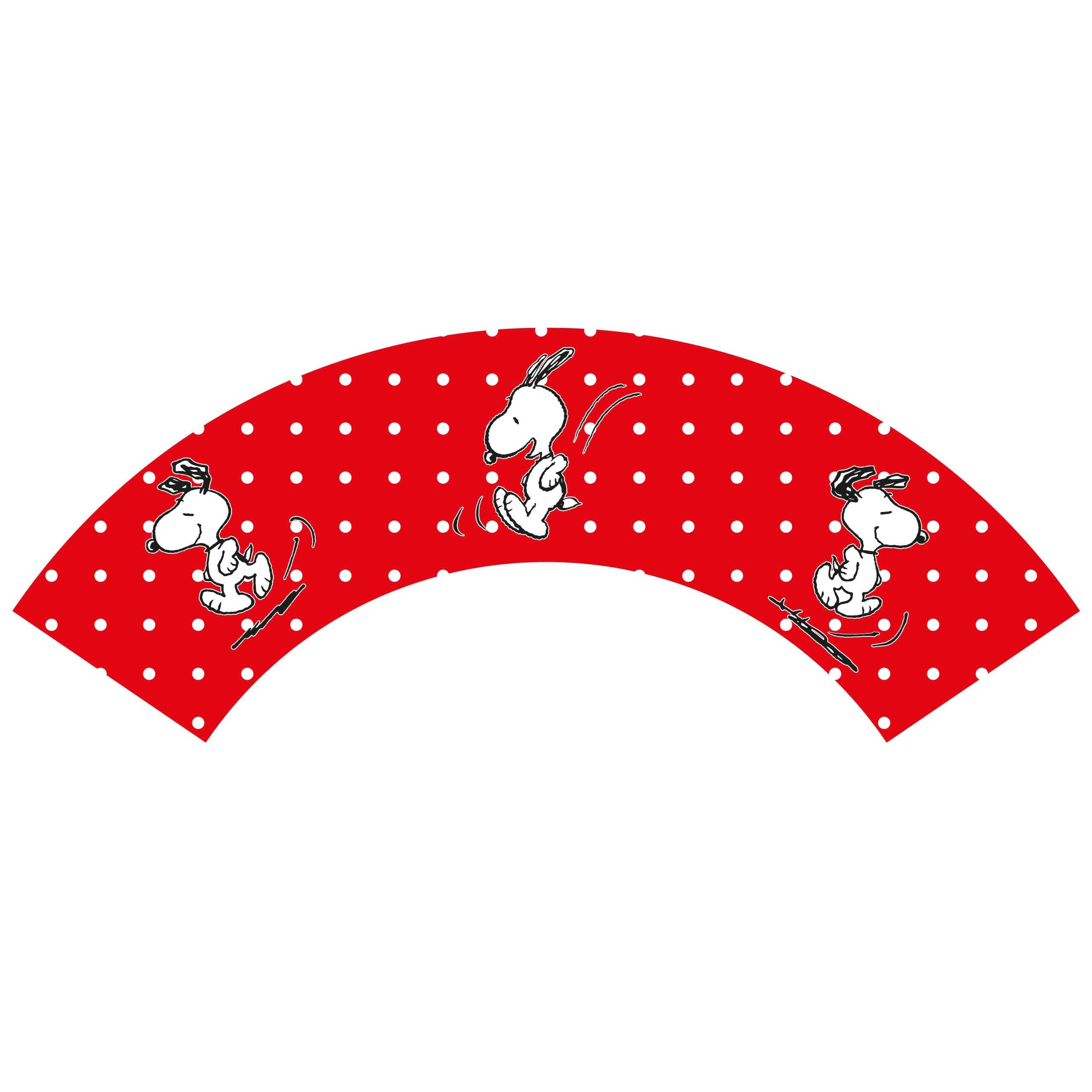 United Labels® Müslischale The Peanuts Müslischale Snoopy - Rot mit Punkten Porzellan 500ml, Porzellan