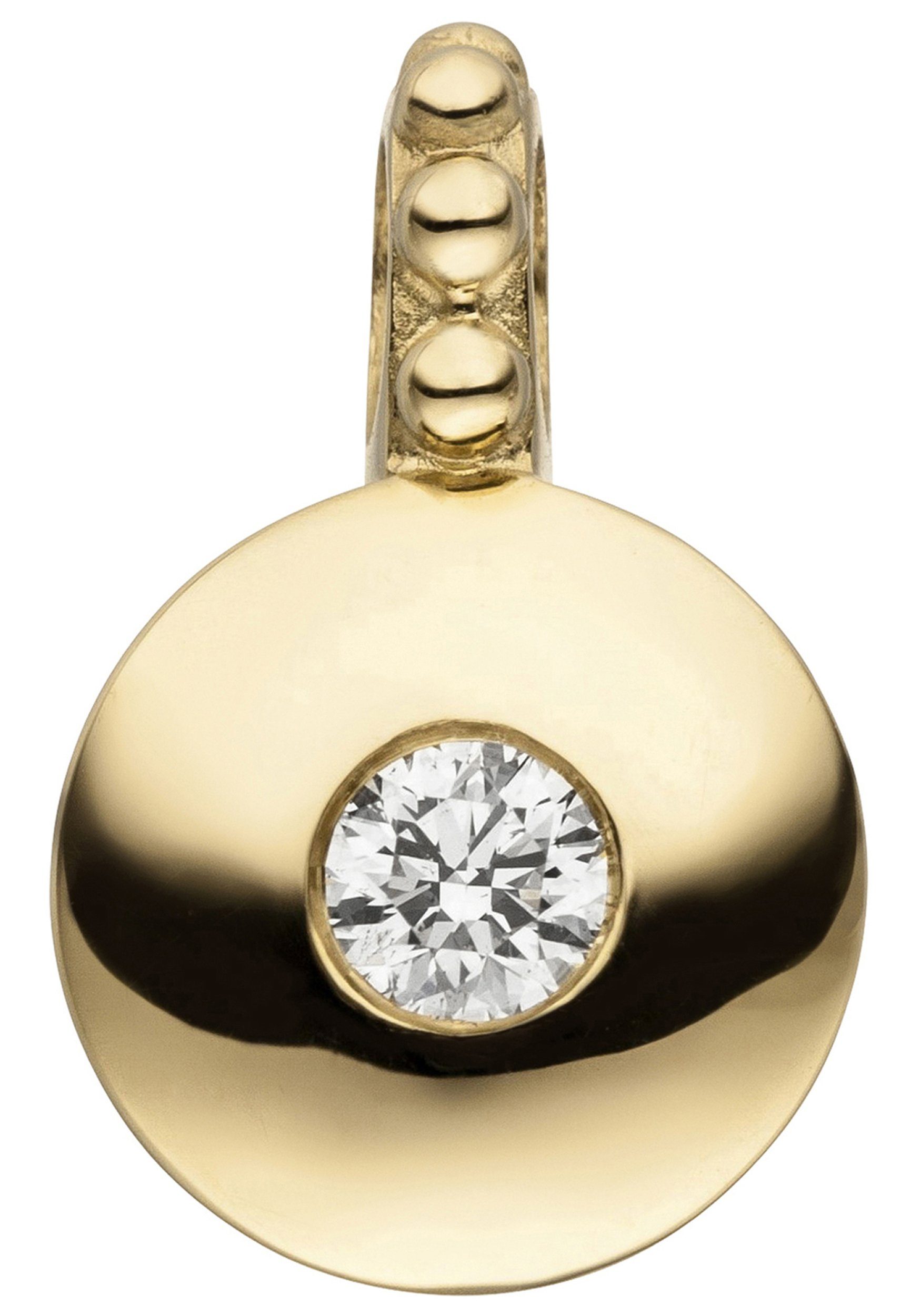 Damen Schmuck JOBO Kettenanhänger Anhänger mit Diamant 0,12 ct., 585 Gold