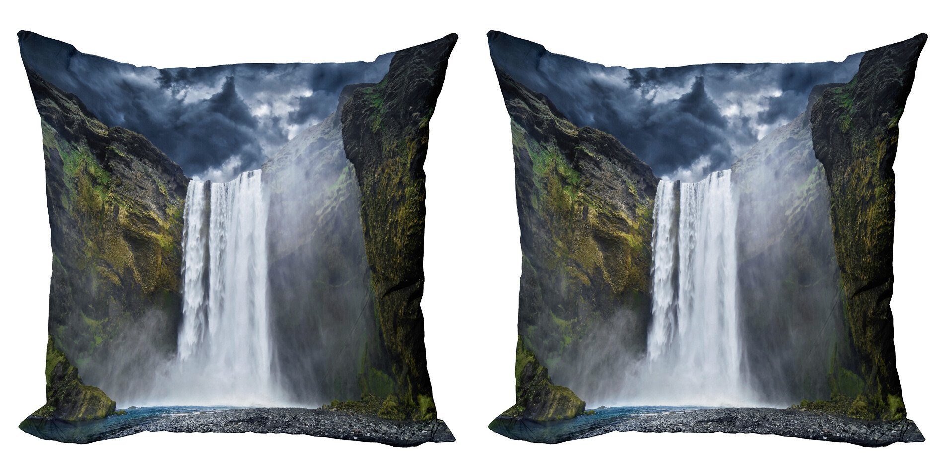 Kissenbezüge Modern Accent Doppelseitiger Digitaldruck, Abakuhaus (2 Stück), Landschaft Amerika Cliffs Szene
