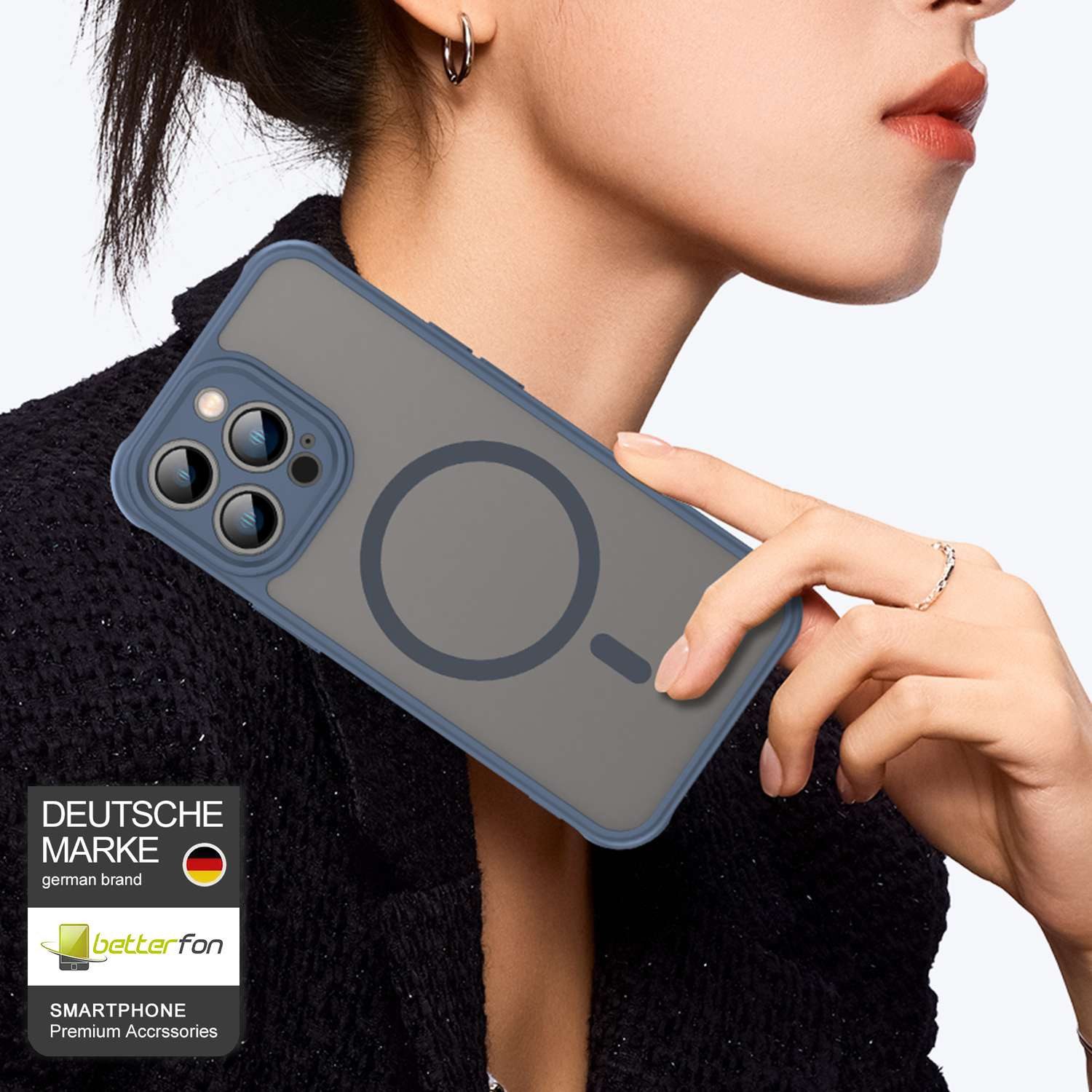 betterfon Handyhülle für Apple iPhone Schutzhülle Case, Magnetisches Laden, mattes Design, kratzfest & stoßfest verarbeitet
