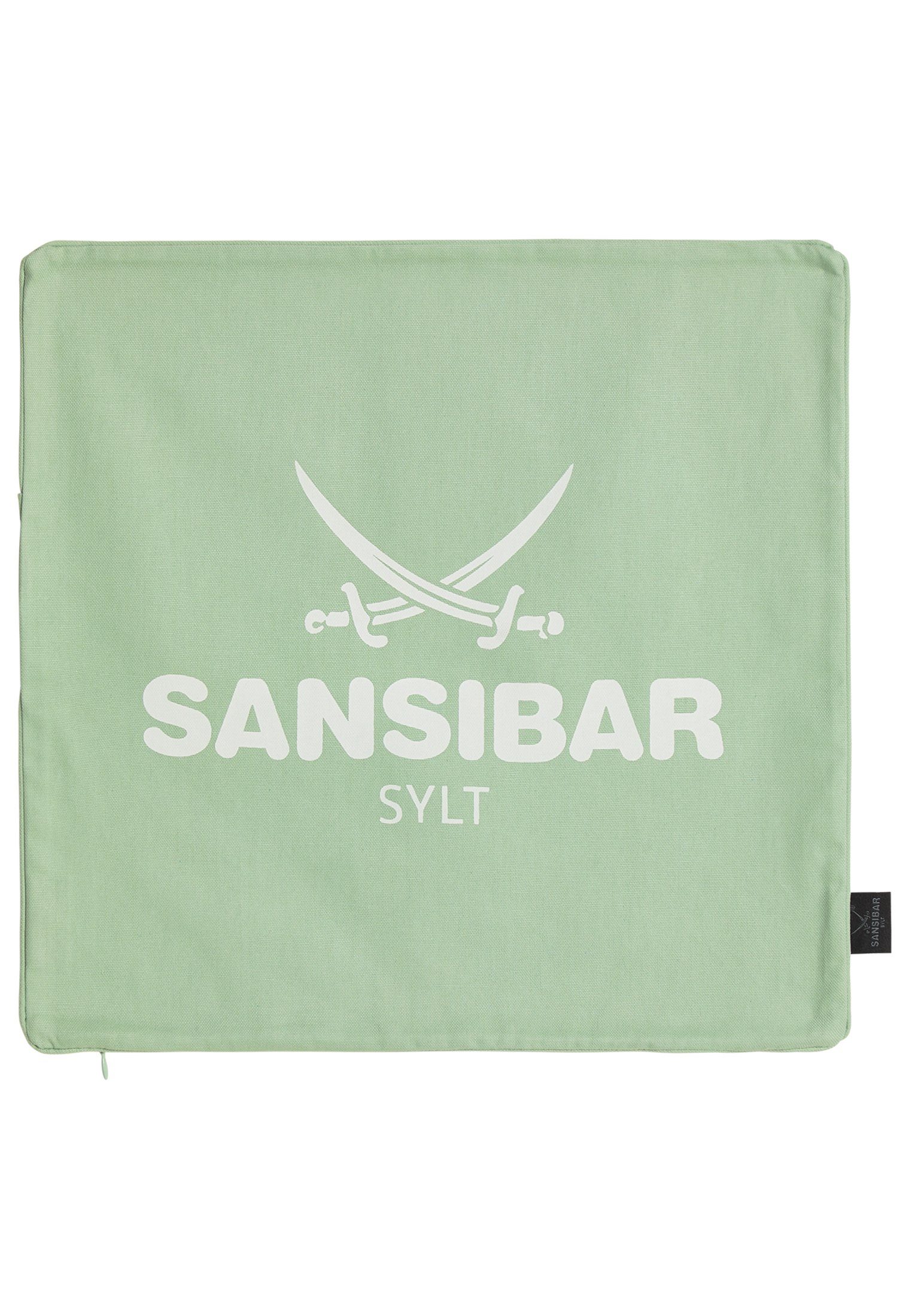 Sansibar Sylt Kissenhülle Kissenbezug Sansibar Sylt Kissenhülle, Sansibar Logo Druck, 45x45 cm, mit Logo-Schriftzug, mit verdecktem Reißverschluss