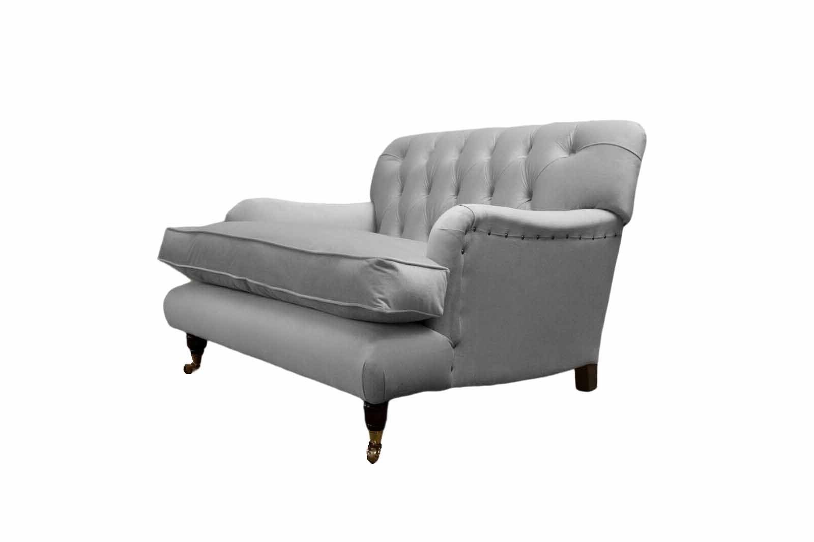 SESSEL Chesterfield-Sessel JVmoebel HELLSILBERGRAUEM HANDGEFERTIGTER CHESTERFIELD-SAMT AUS