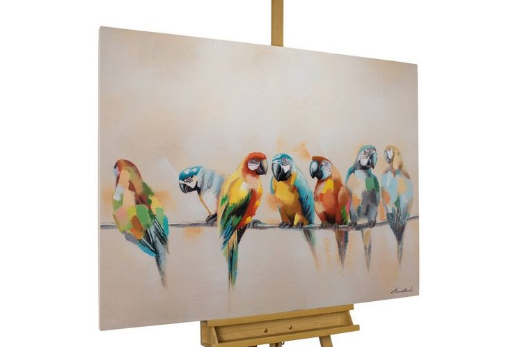KUNSTLOFT Gemälde »Little Family«, handgemaltes Bild auf Leinwand