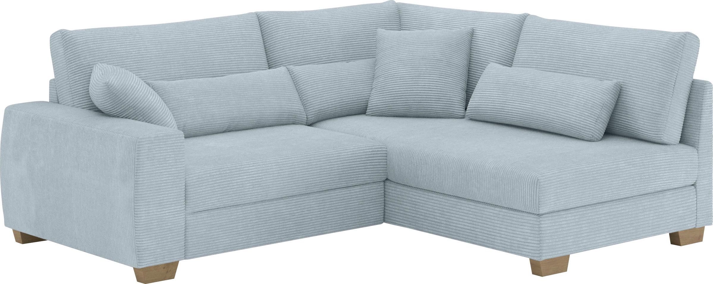 Mr. Couch Ecksofa "Helena L-Form", Mit Federkern, wahlweise mit Bettfunktio günstig online kaufen