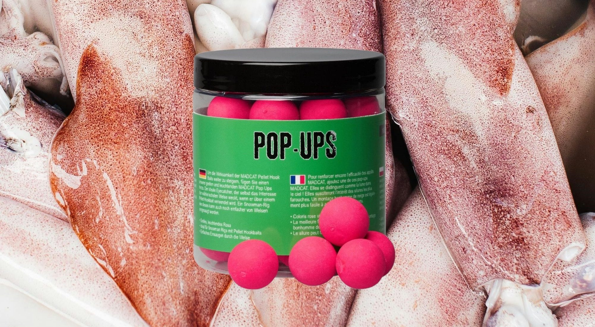 MADCAT Kunstköder MADCAT Pop UP Bait Boilies 20mm - 3 Geschmäcker wählbar - Wels Karpfen, Farbe grelles Pink